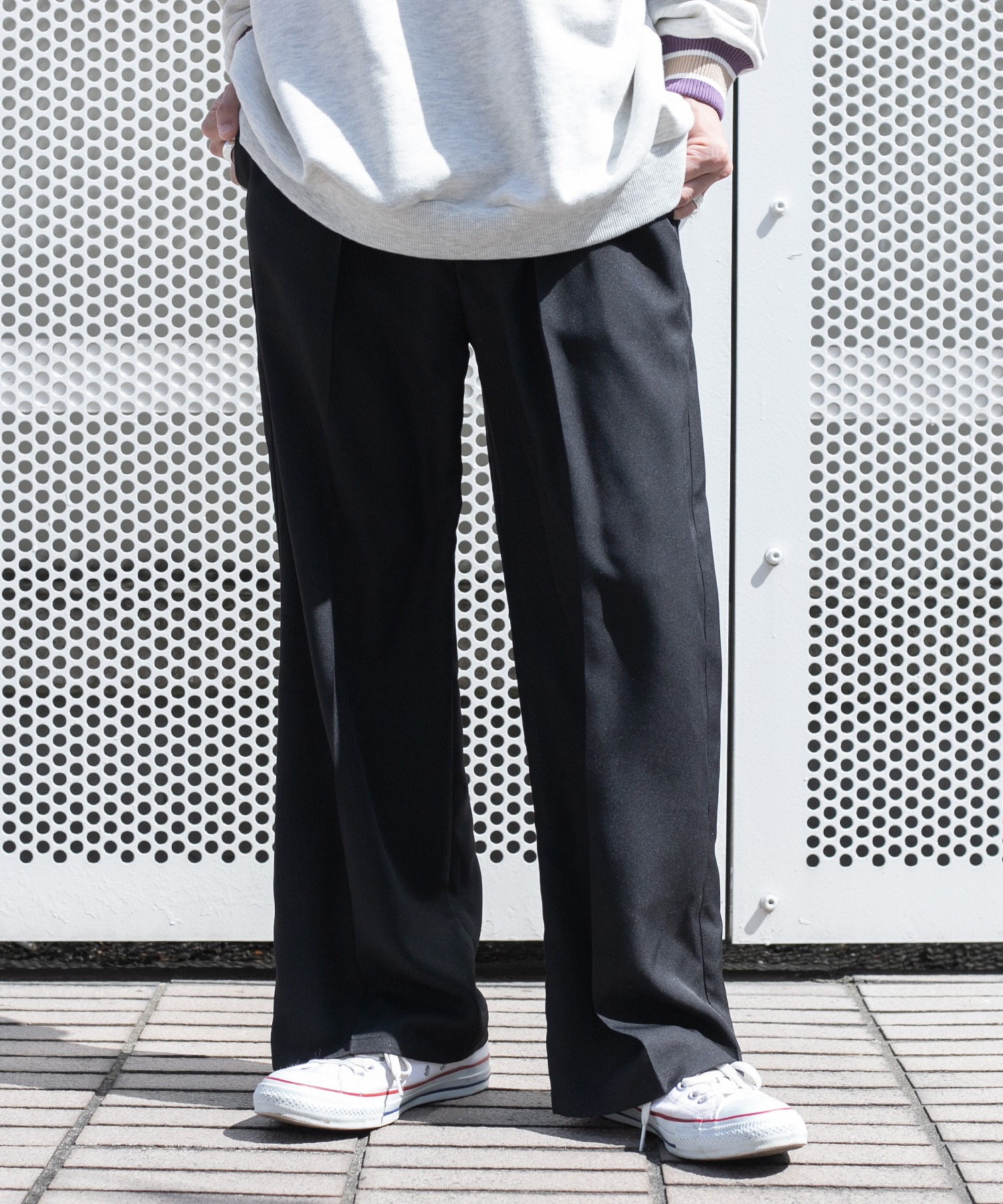 タックワイドストレートパンツ メンズ リンクアイテム 蔵