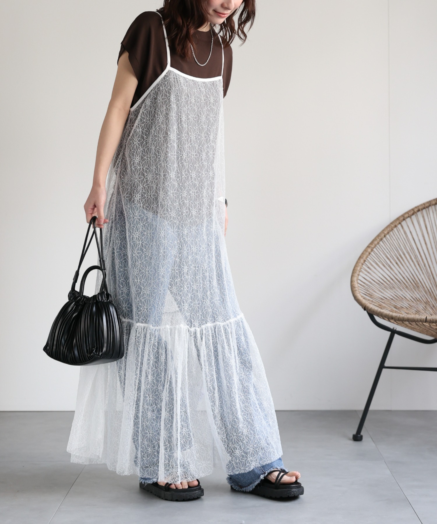 model:156cm  着用サイズ:FREE