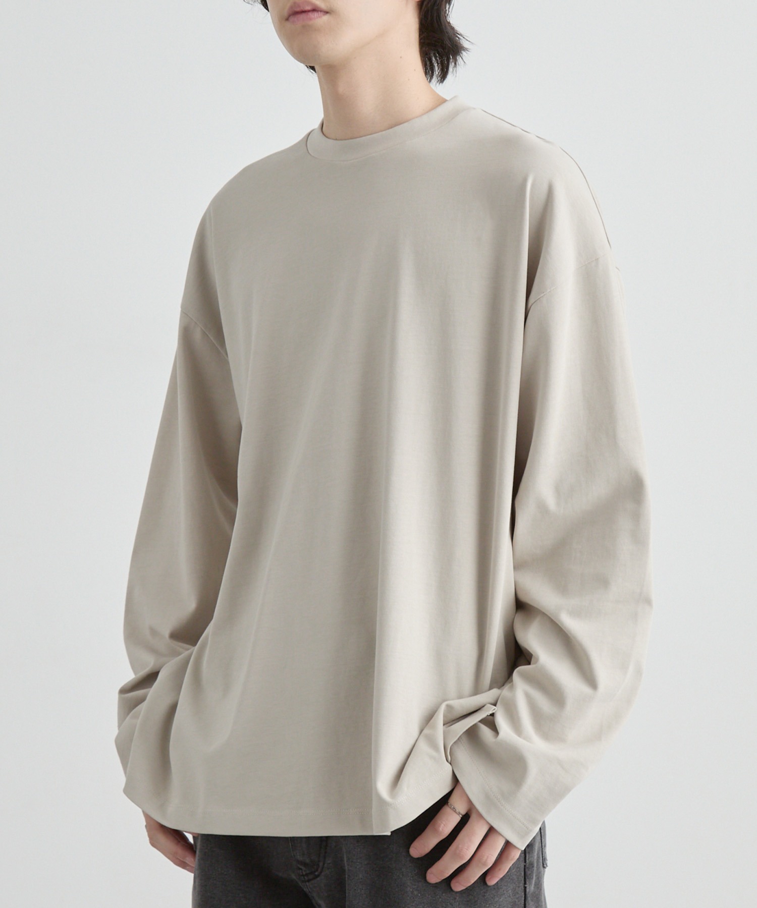 EASY COMFORTシリーズ】UVカット USAコットン ベーシックロンT MONO