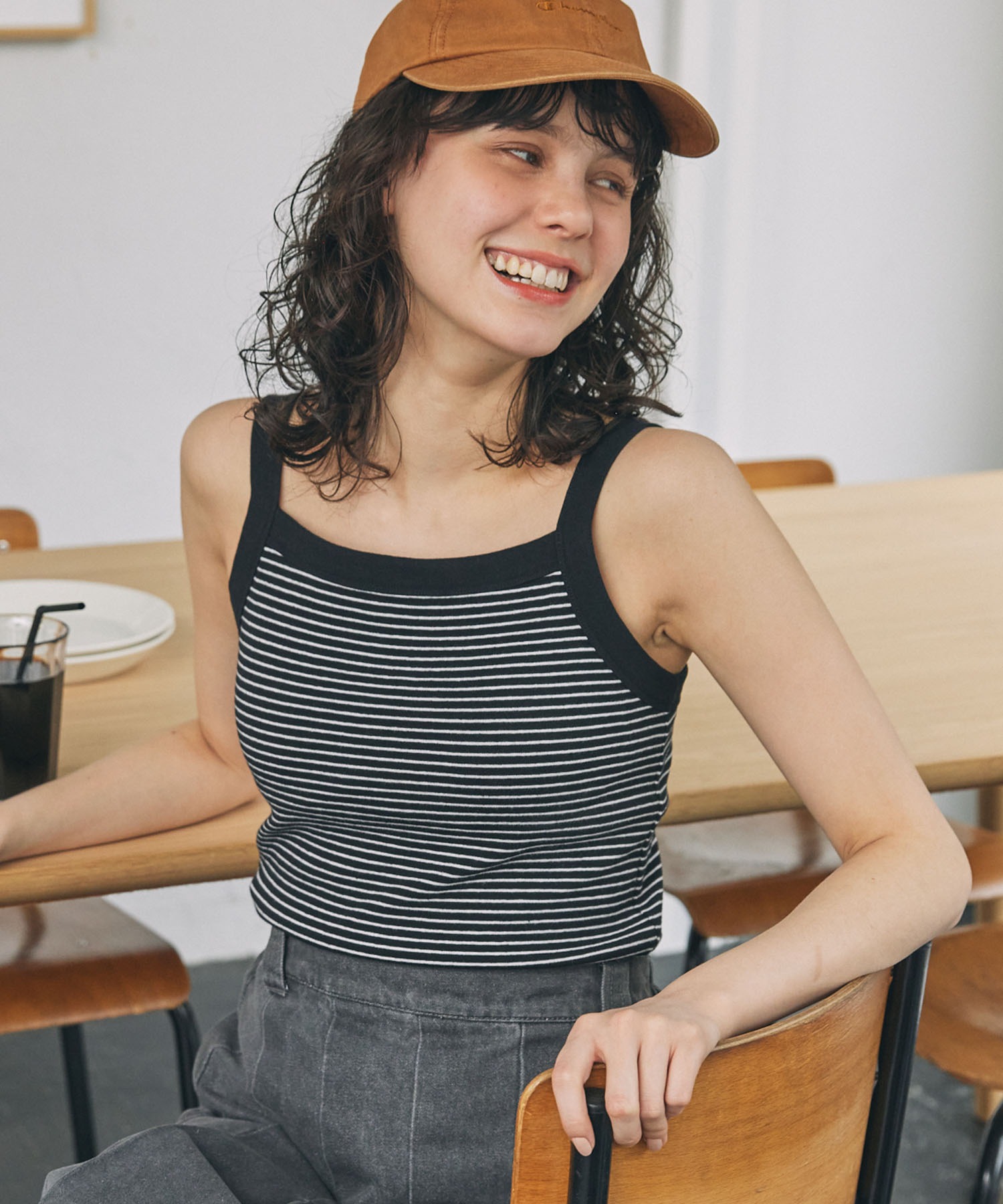 アソート スクエアネック カップ付きキャミソール MONO-MART LADY'S