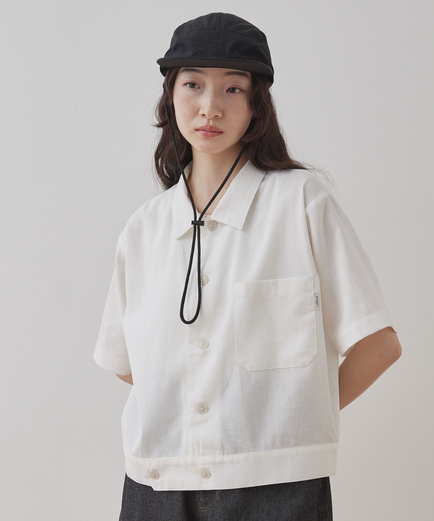 Unblend】クロップド デザインシャツ MONO-MART LADY'S│MONO