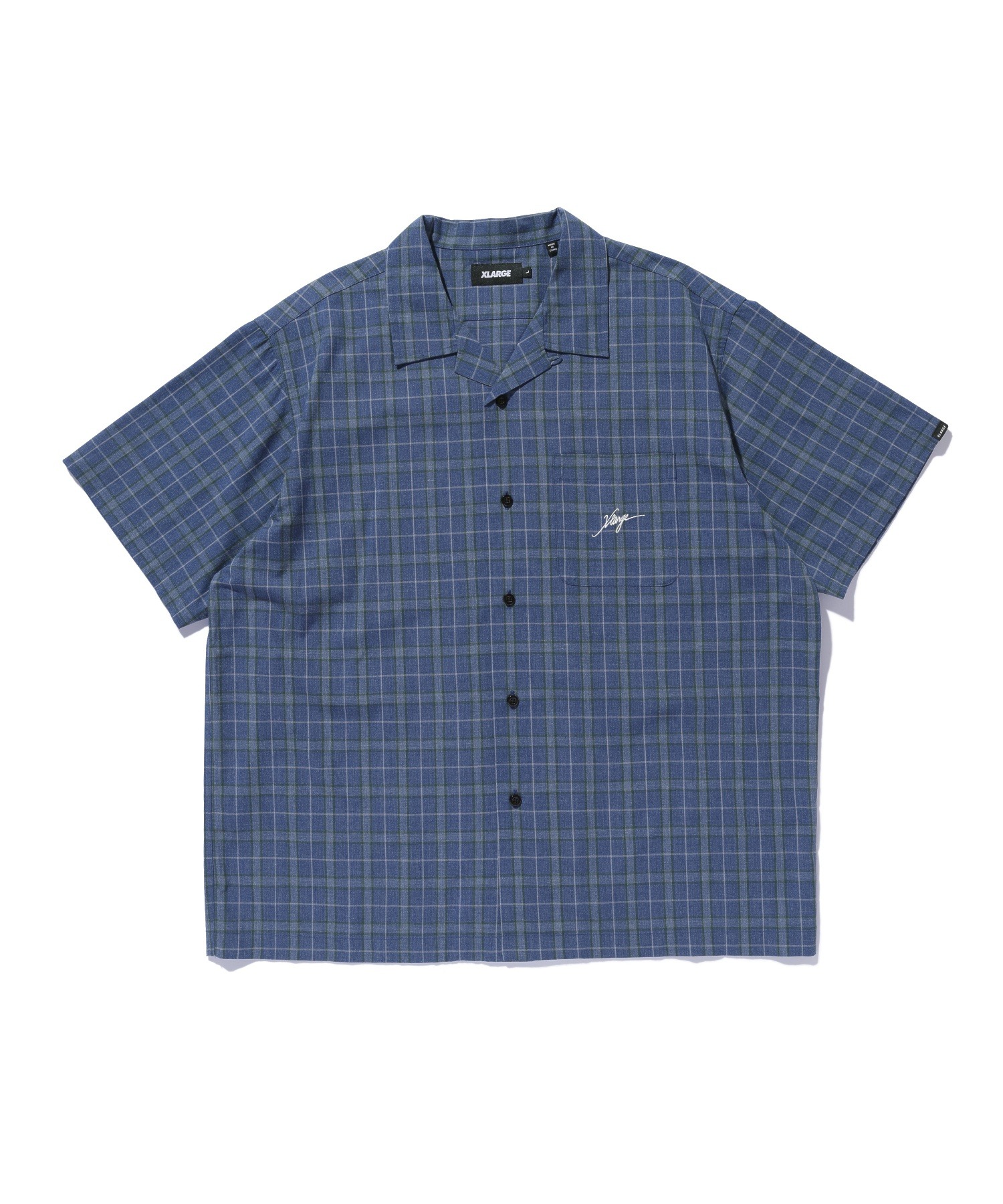 MELANGE PLAID S/S SHIRT — меланжированная клетчатая рубашка с коротким рукавом