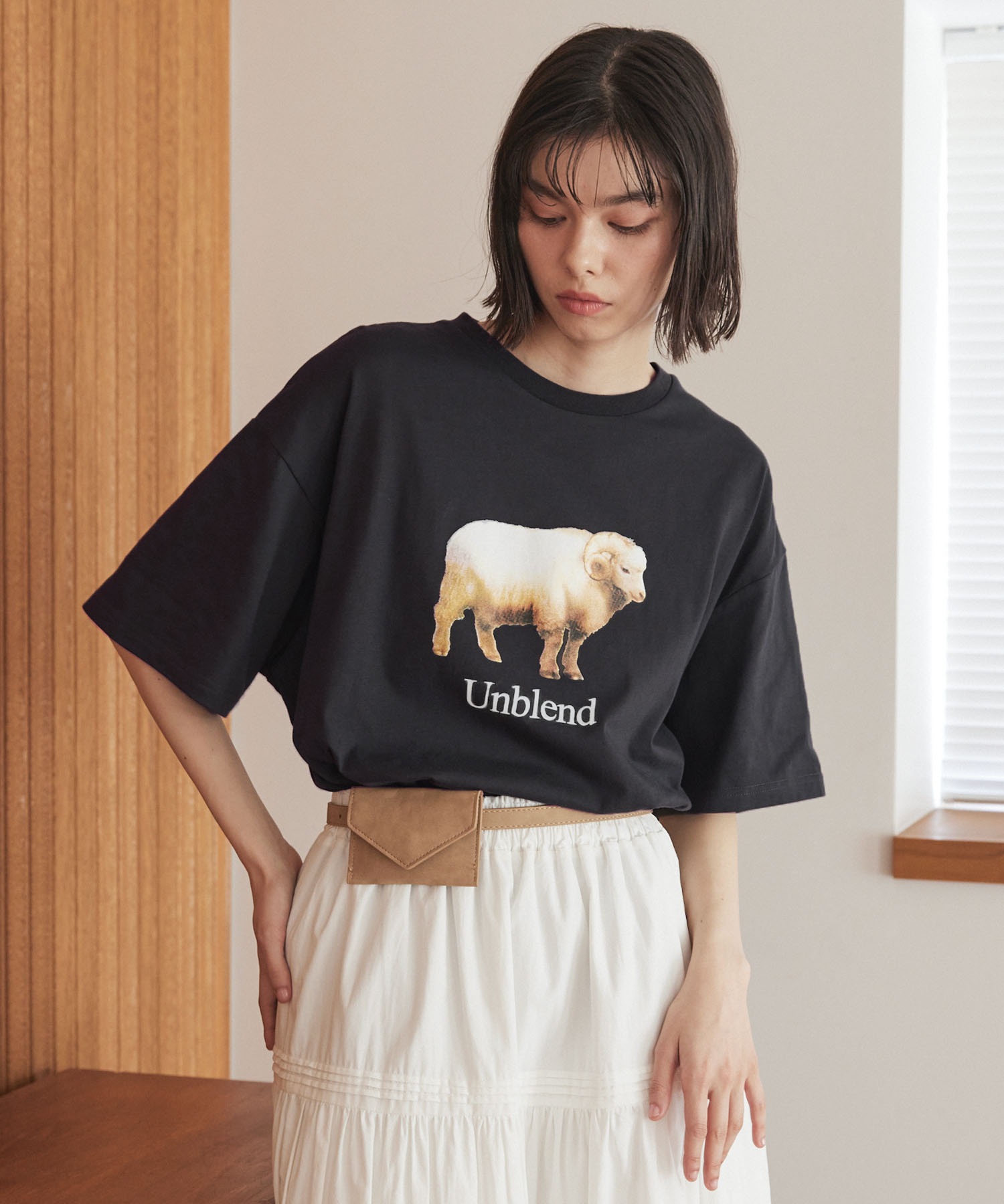 Unblend】リアルイラスト アソート グラフィック ハーフスリーブT