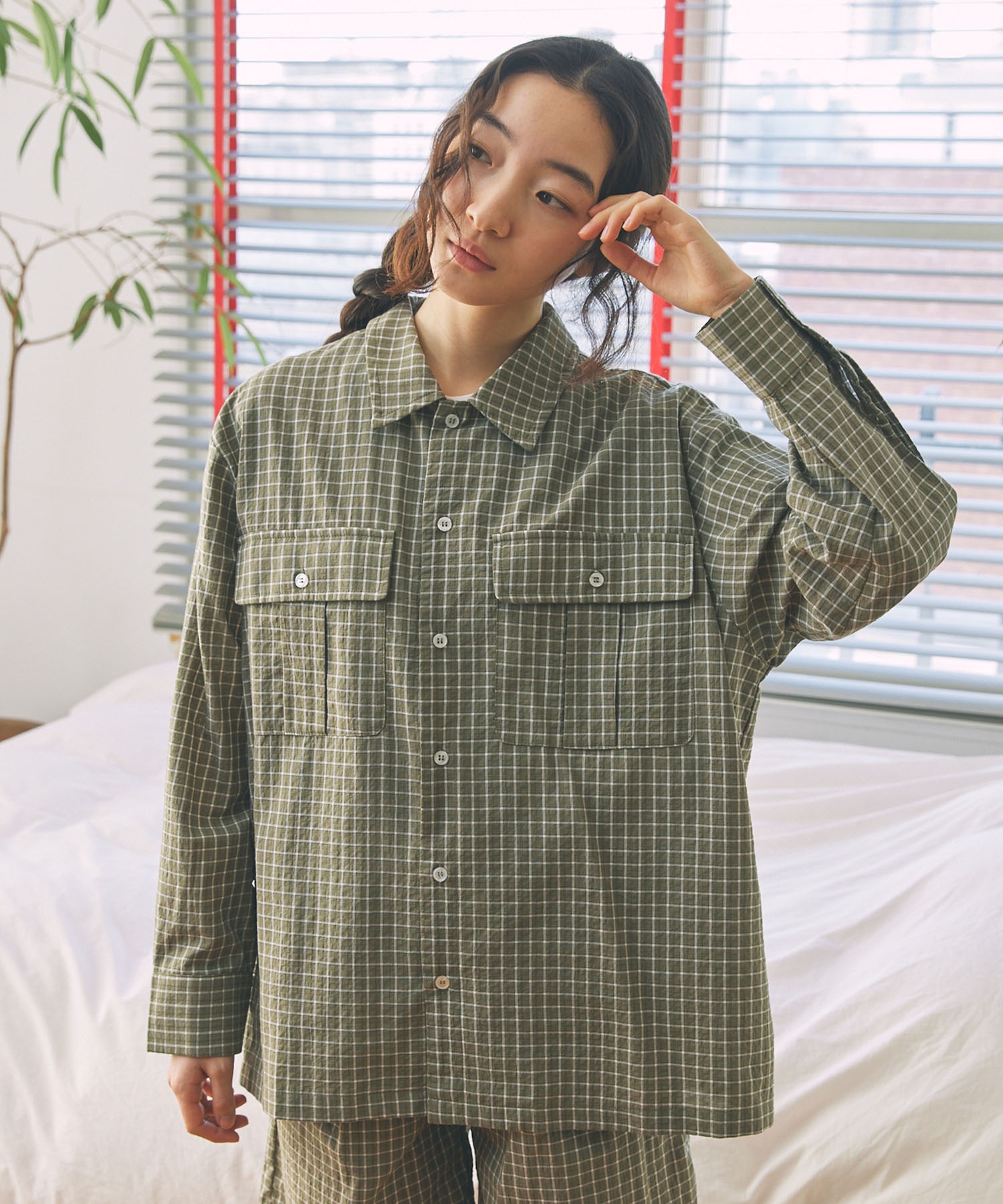 Heather chico セットアップ　チェックシャツ Heather chico セットアップ チェックシャツ who's who Chico