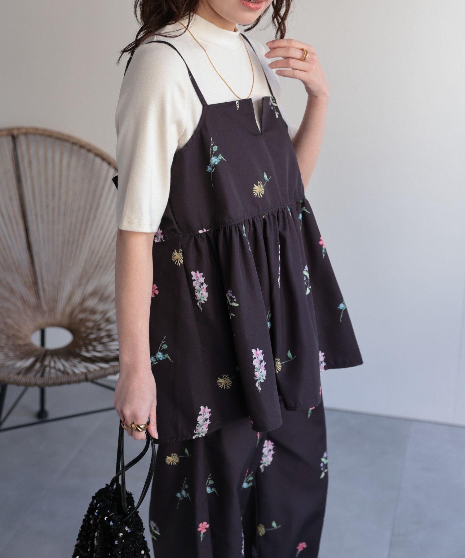 model：156cm 着用サイズ：FREE
