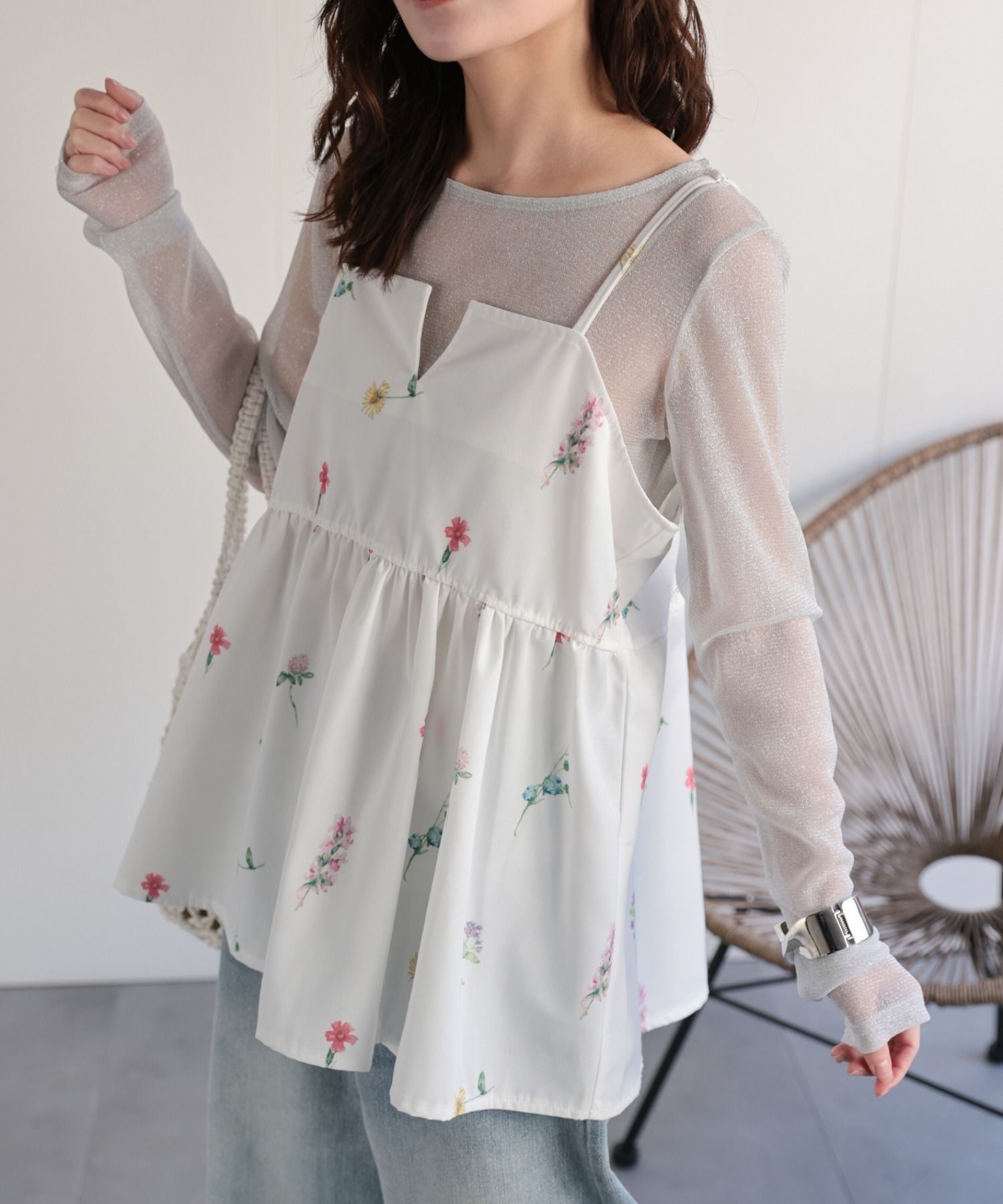 model：156cm 着用サイズ：FREE