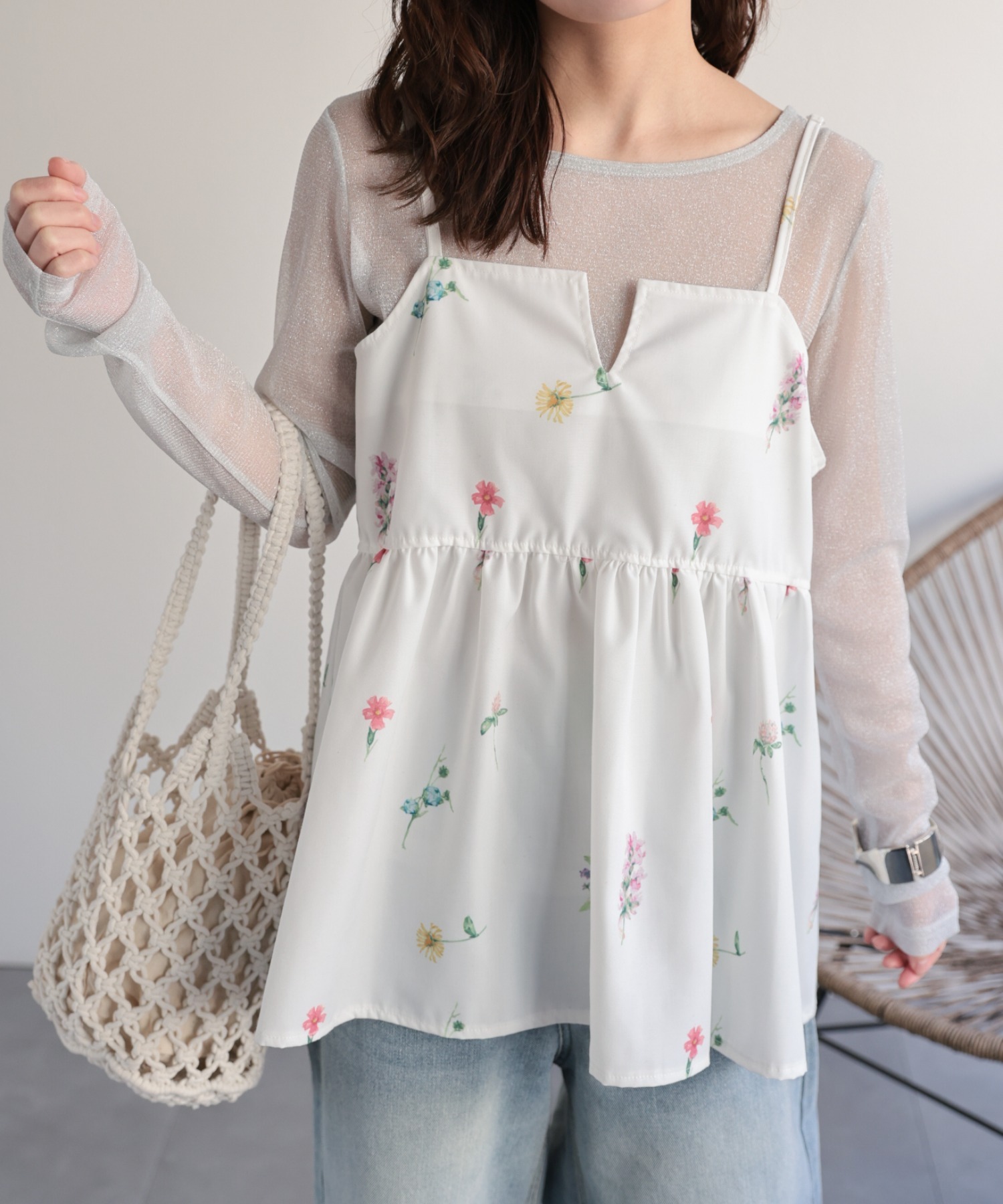 model：156cm 着用サイズ：FREE