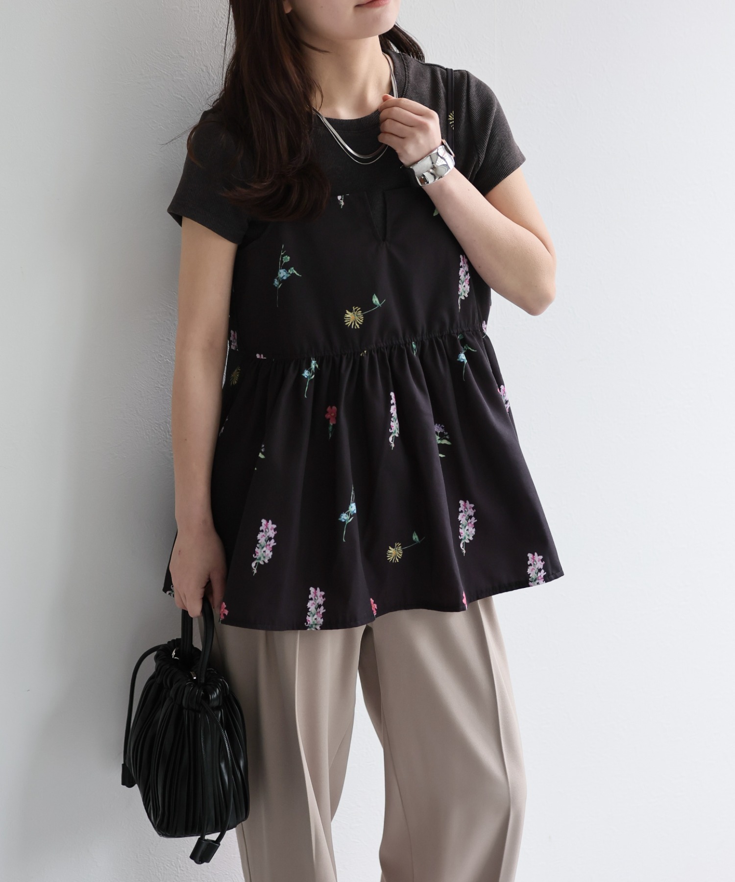 model：156cm 着用サイズ：FREE