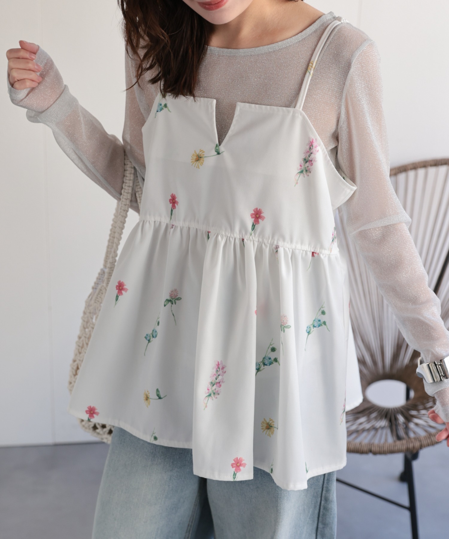 model：156cm 着用サイズ：FREE