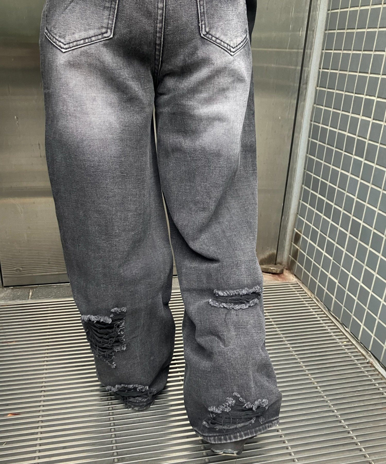 A'GEM/9 × .kom 『.KOM/ドットケーオーエム』 Grunge Style Baggy