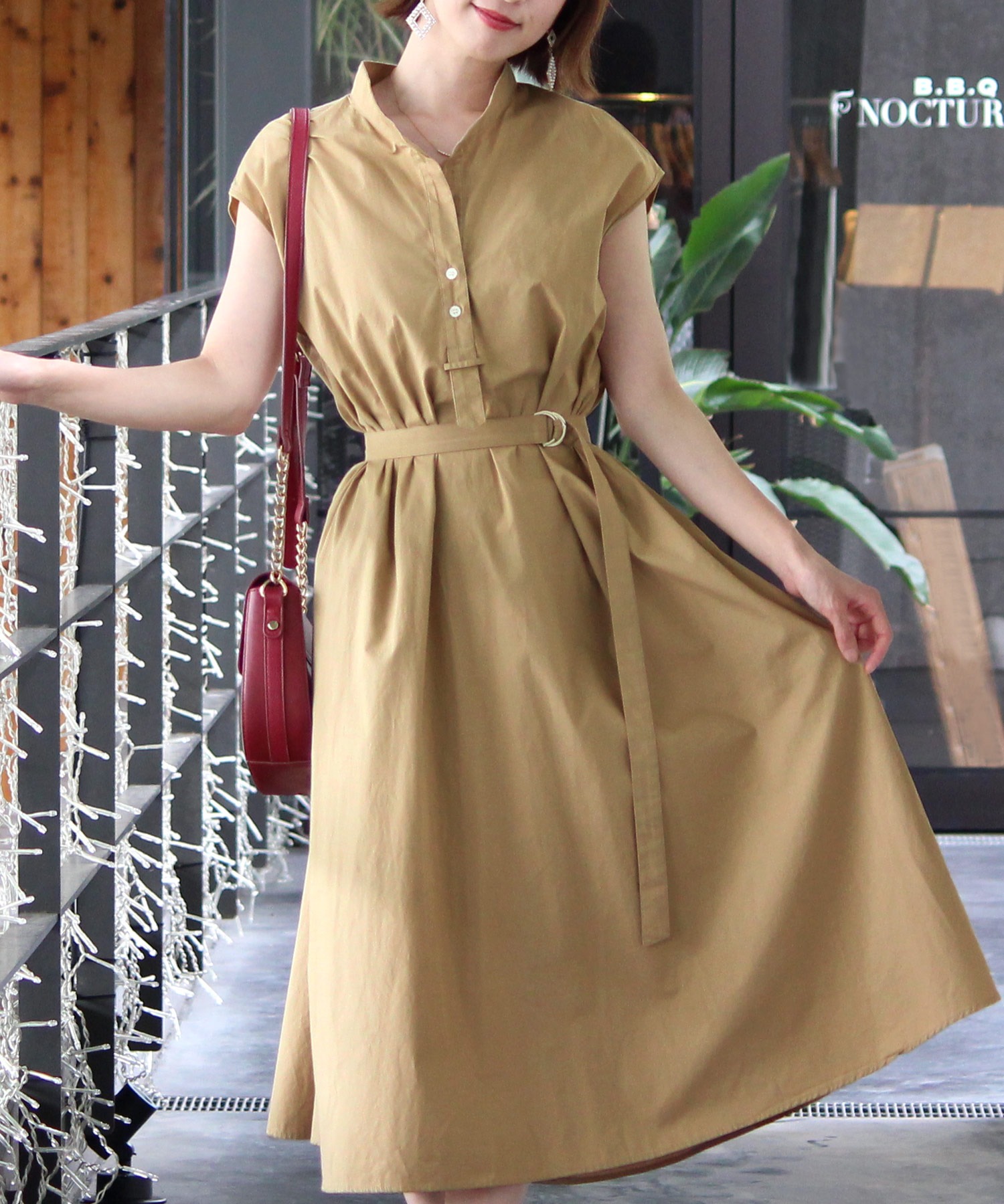 バックボタンシャツワンピース 訳あり商品