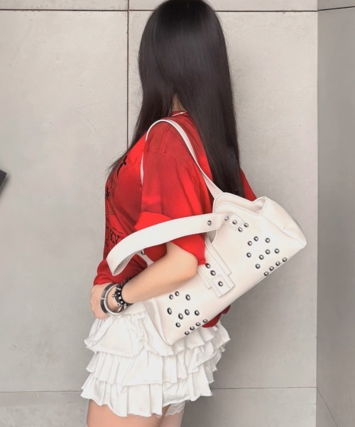 A'GEM/9 × .kom 『.KOM/ドットケーオーエム』 Patent Stud Handbag