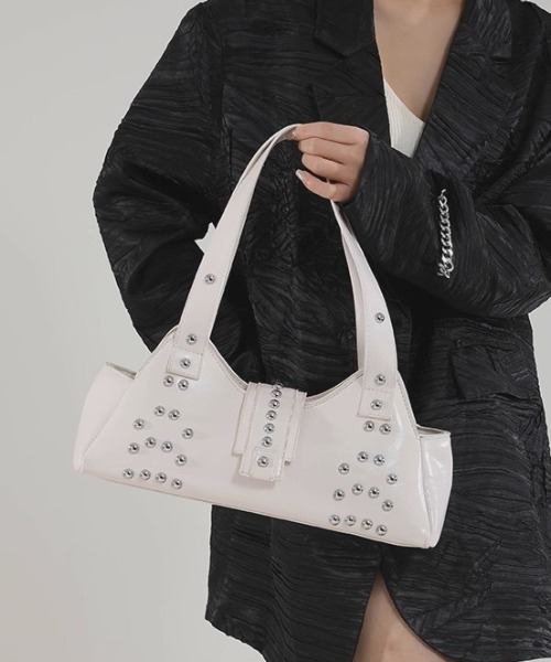 A'GEM/9 × .kom 『.KOM/ドットケーオーエム』 Patent Stud Handbag