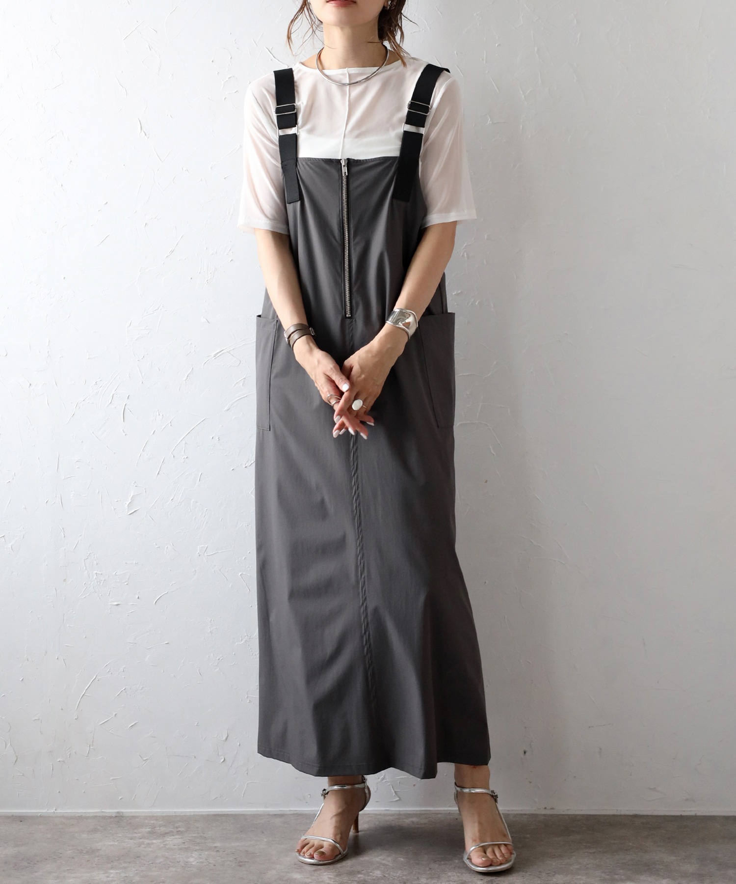 model：H165 着用サイズ：FREE