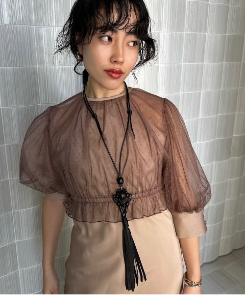 DOT TULLE SET FLARE DRESS 【公式通販】