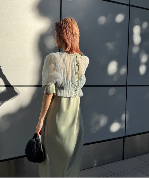 DOT TULLE SET FLARE DRESS 【公式通販】