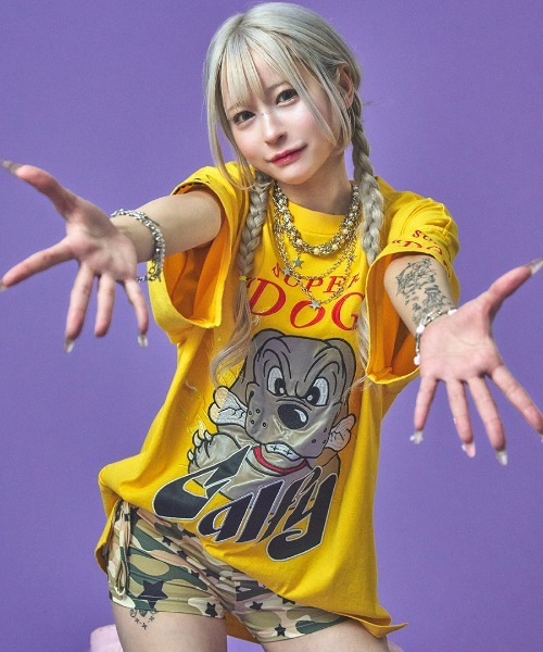 A'GEM/9 × .kom 『GALFY/ガルフィー』 SUPER DOG Tシャツ