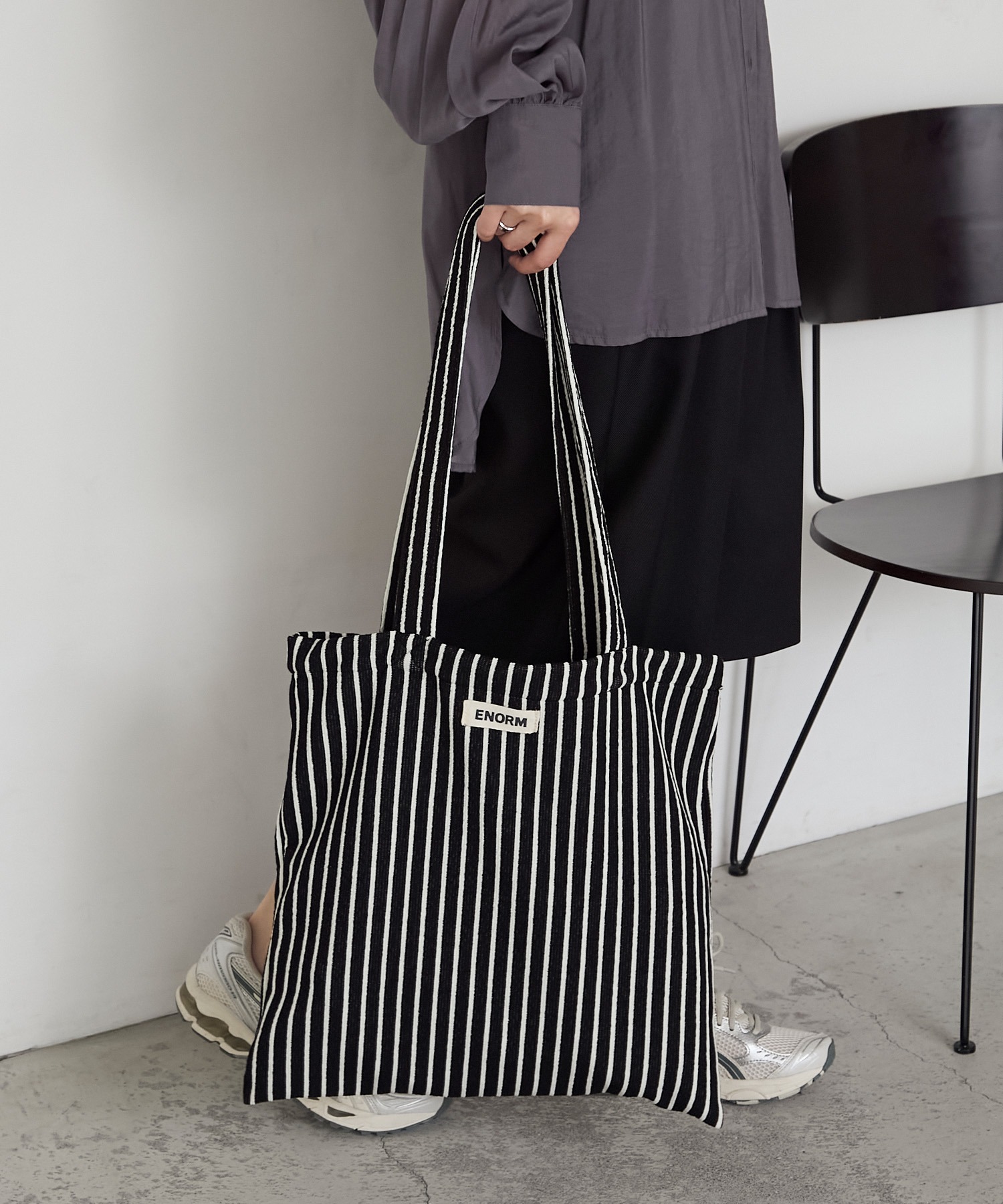 forksy.】カラーストライプ パイル地 トートバッグ forksy.│MONO-MART