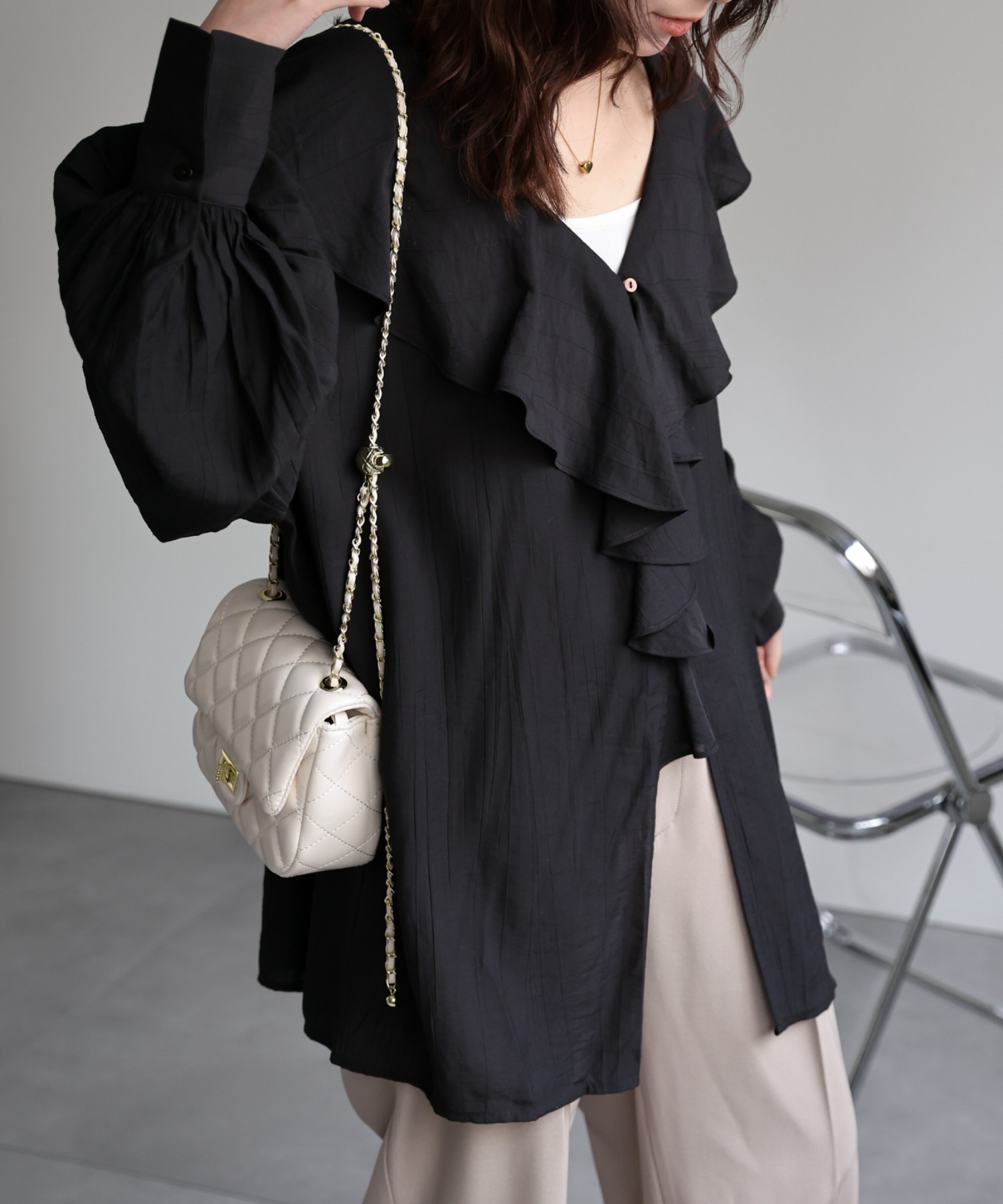 model：156cm 着用サイズ：FREE