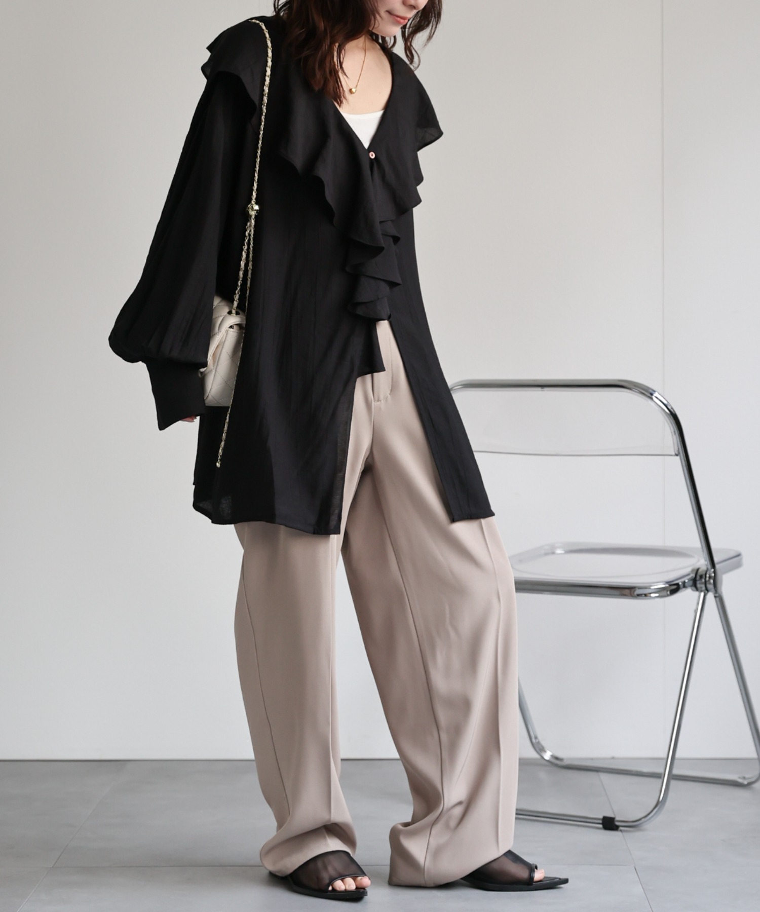 model：156cm 着用サイズ：FREE