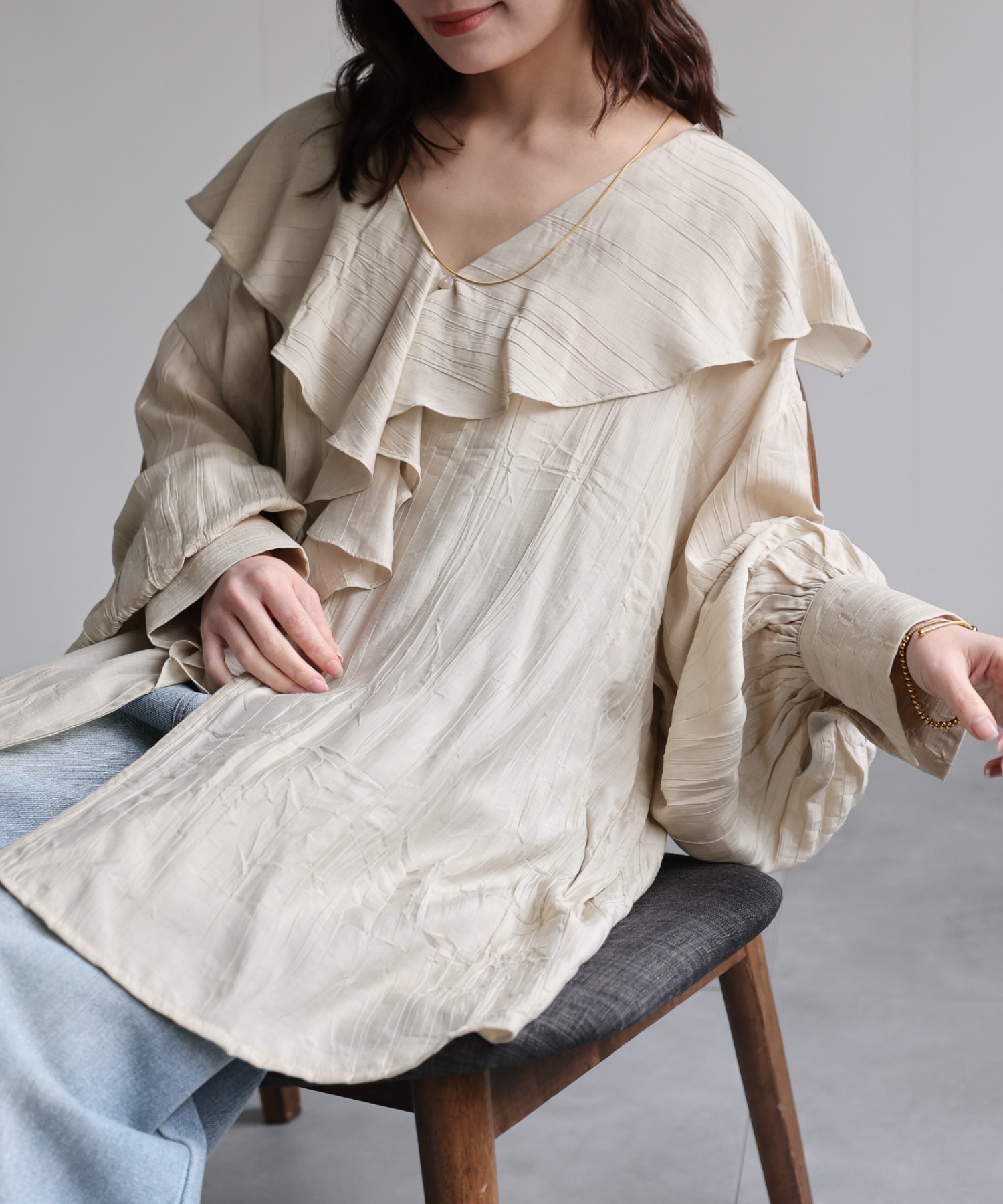 model：156cm 着用サイズ：FREE