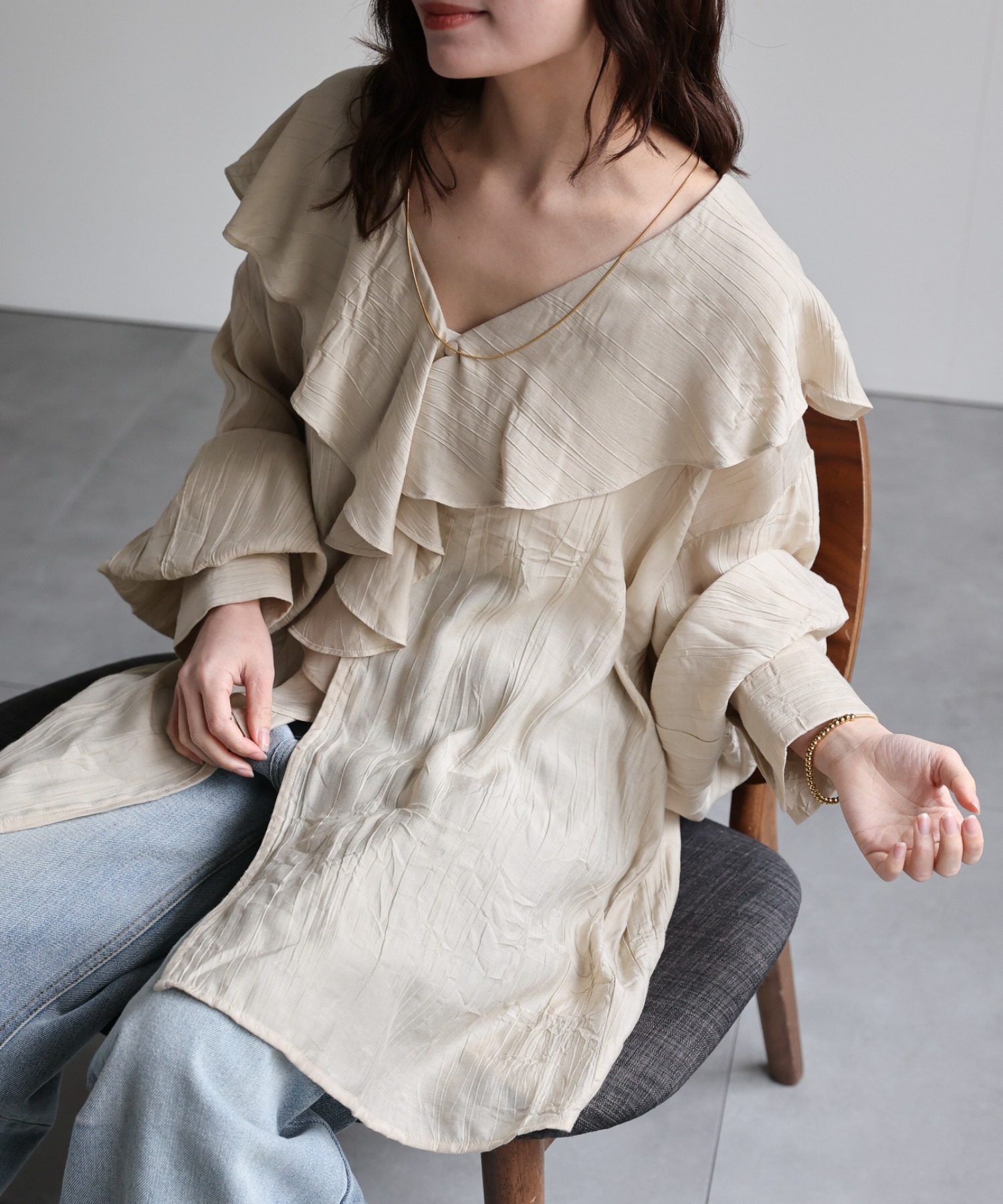 model：156cm 着用サイズ：FREE