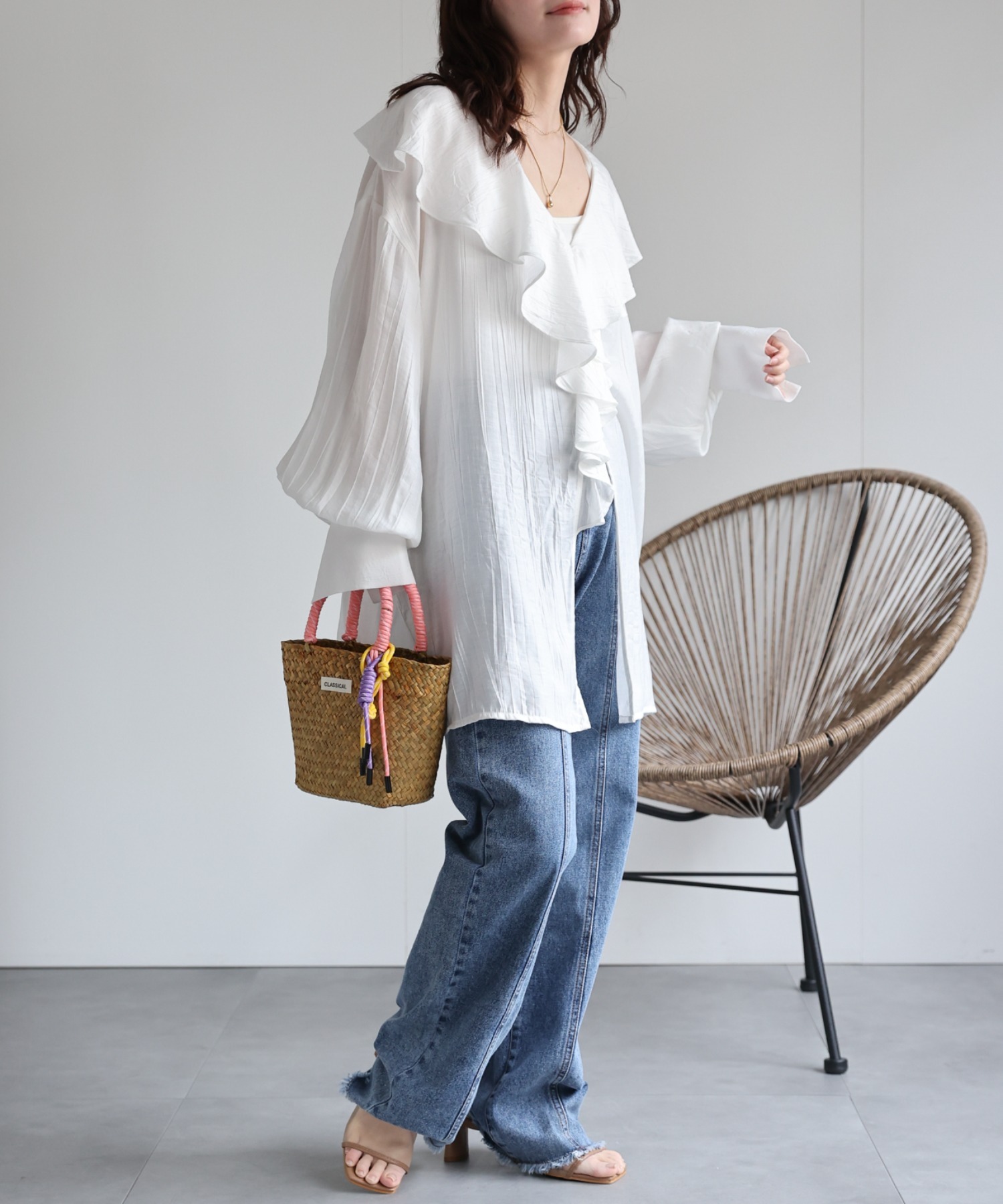model：156cm 着用サイズ：FREE