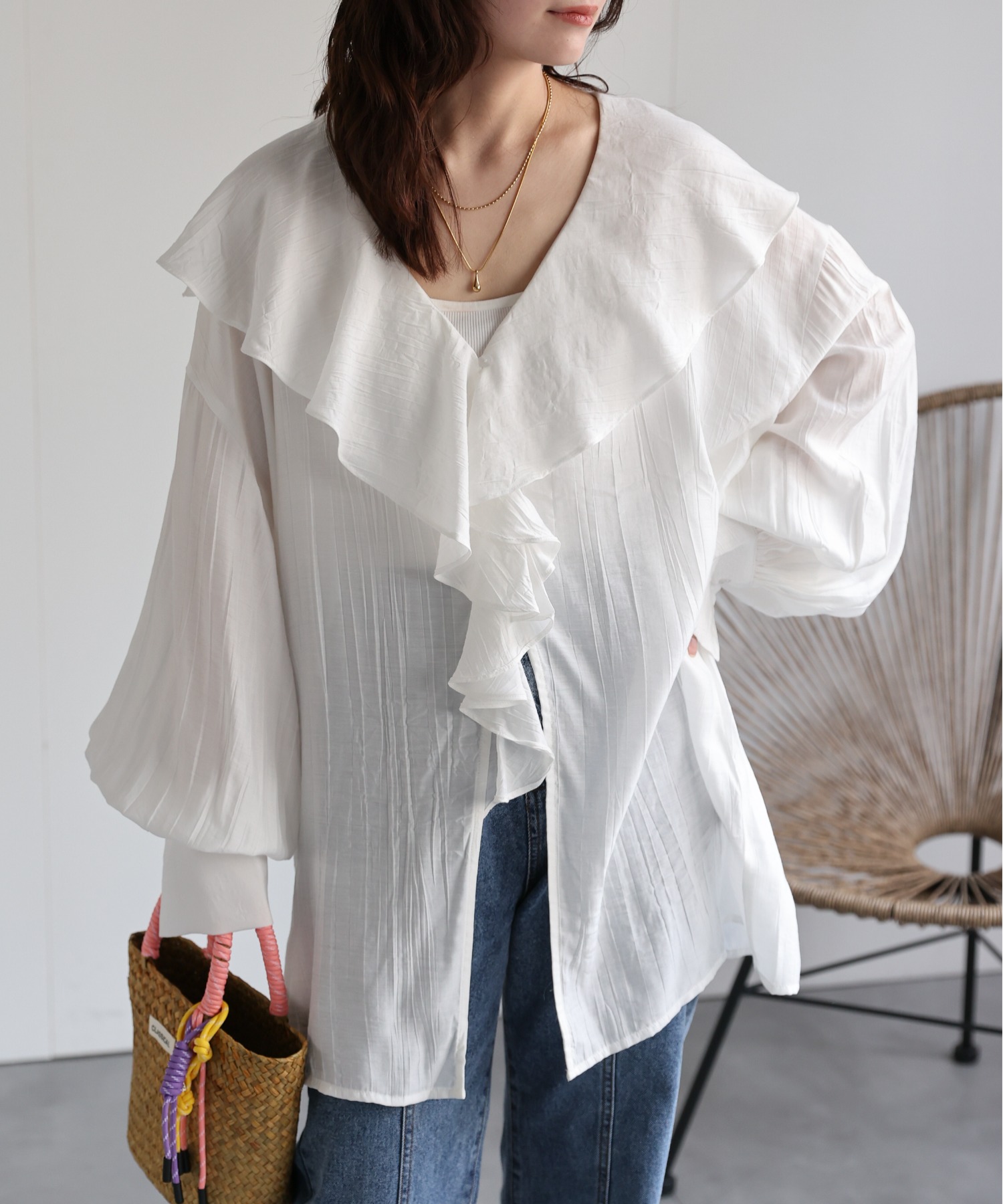 model：156cm 着用サイズ：FREE