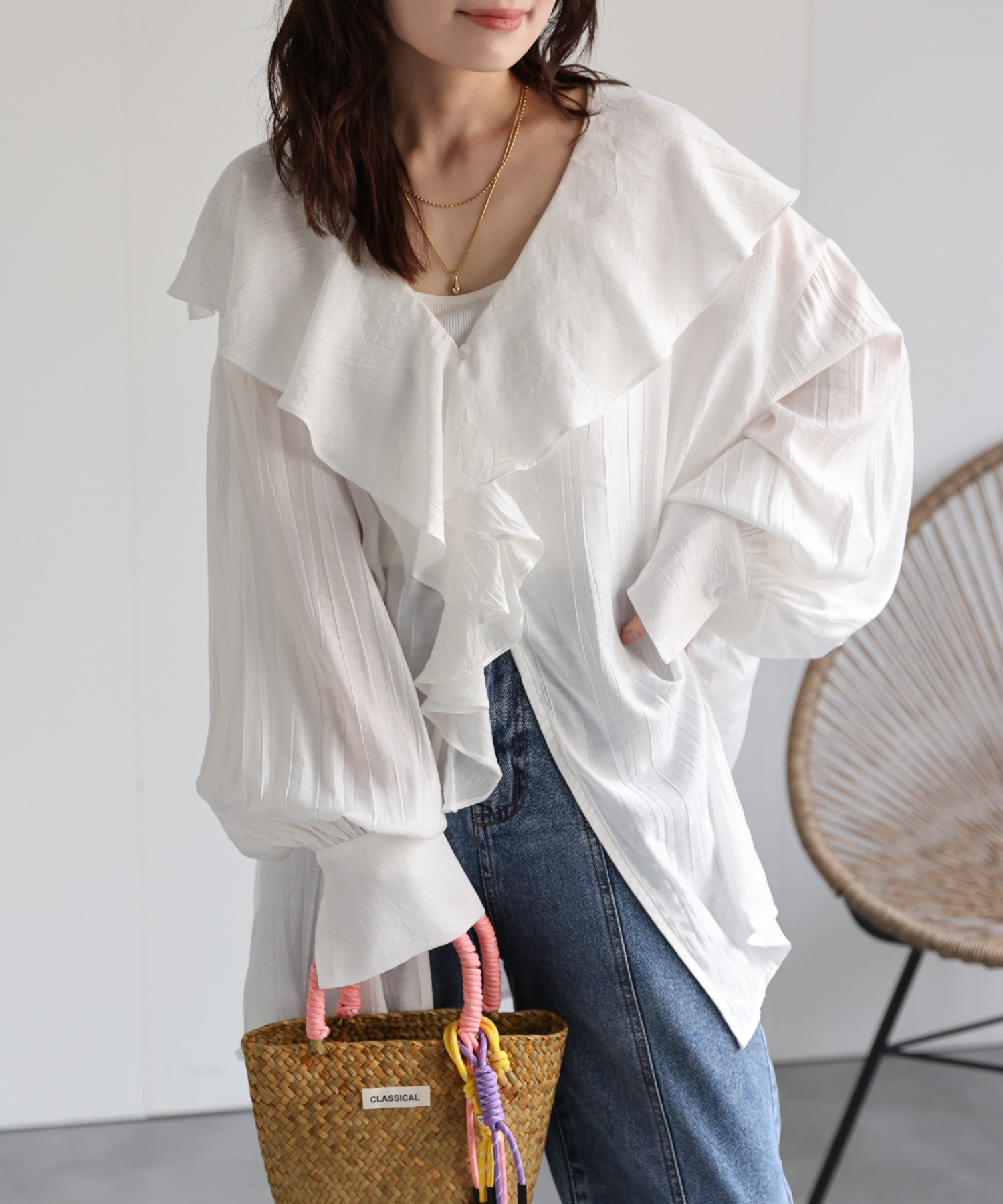 model：156cm 着用サイズ：FREE