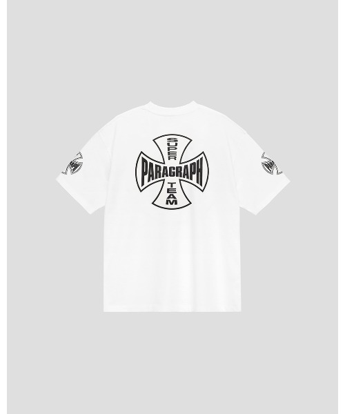 [PARAGRAPH]★韓国大人気★CROSS LOGO SHORT T-SHIRT A'GEM/9 × .kom 『Paragraph/パラグラフ』Cross Logo T-Shirt