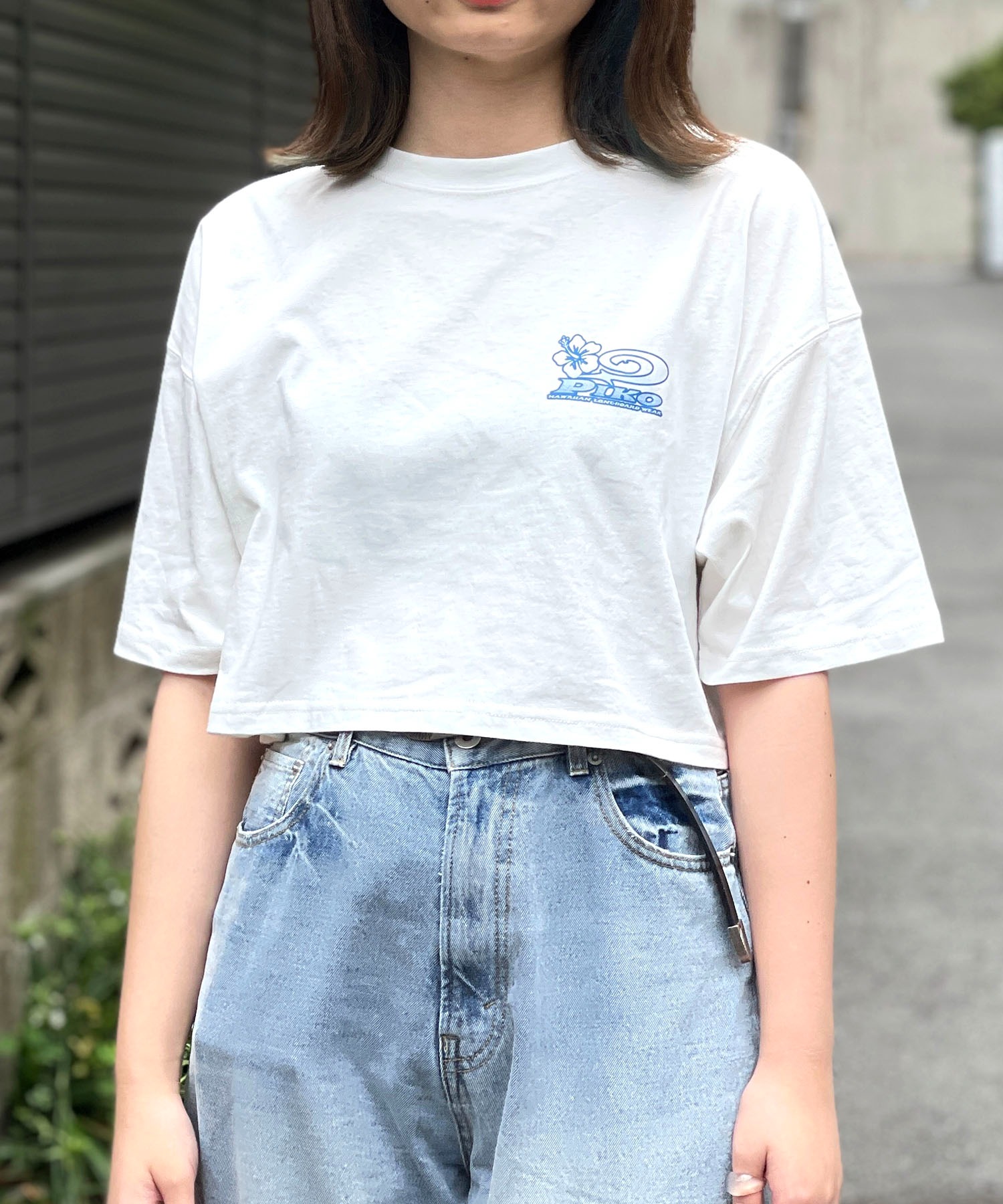 PikoPIKO ピコ グラデーションプリント ブランドロゴ 半袖 Tシャツ