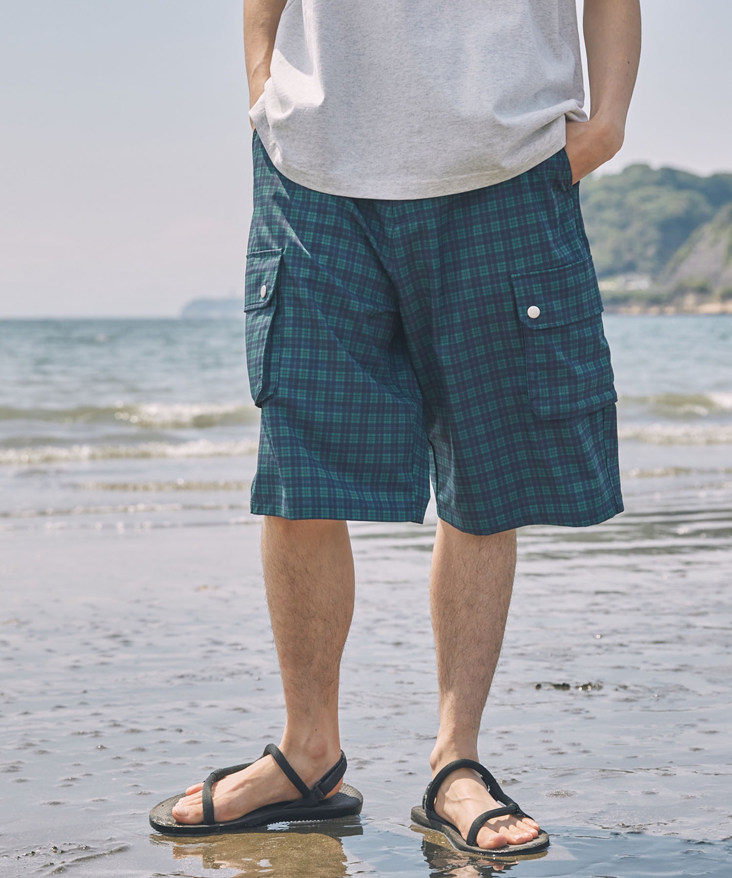 LV チェック柄 水着ショーツ 水着 レディース 体型カバー チェック ビスチェ ビキニ ショートパンツ