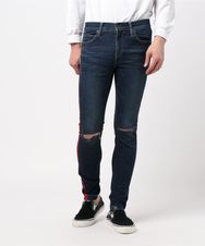 USED加工 ストレッチデニムスキニースリムパンツ