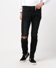 USED加工 ストレッチデニムスキニースリムパンツ