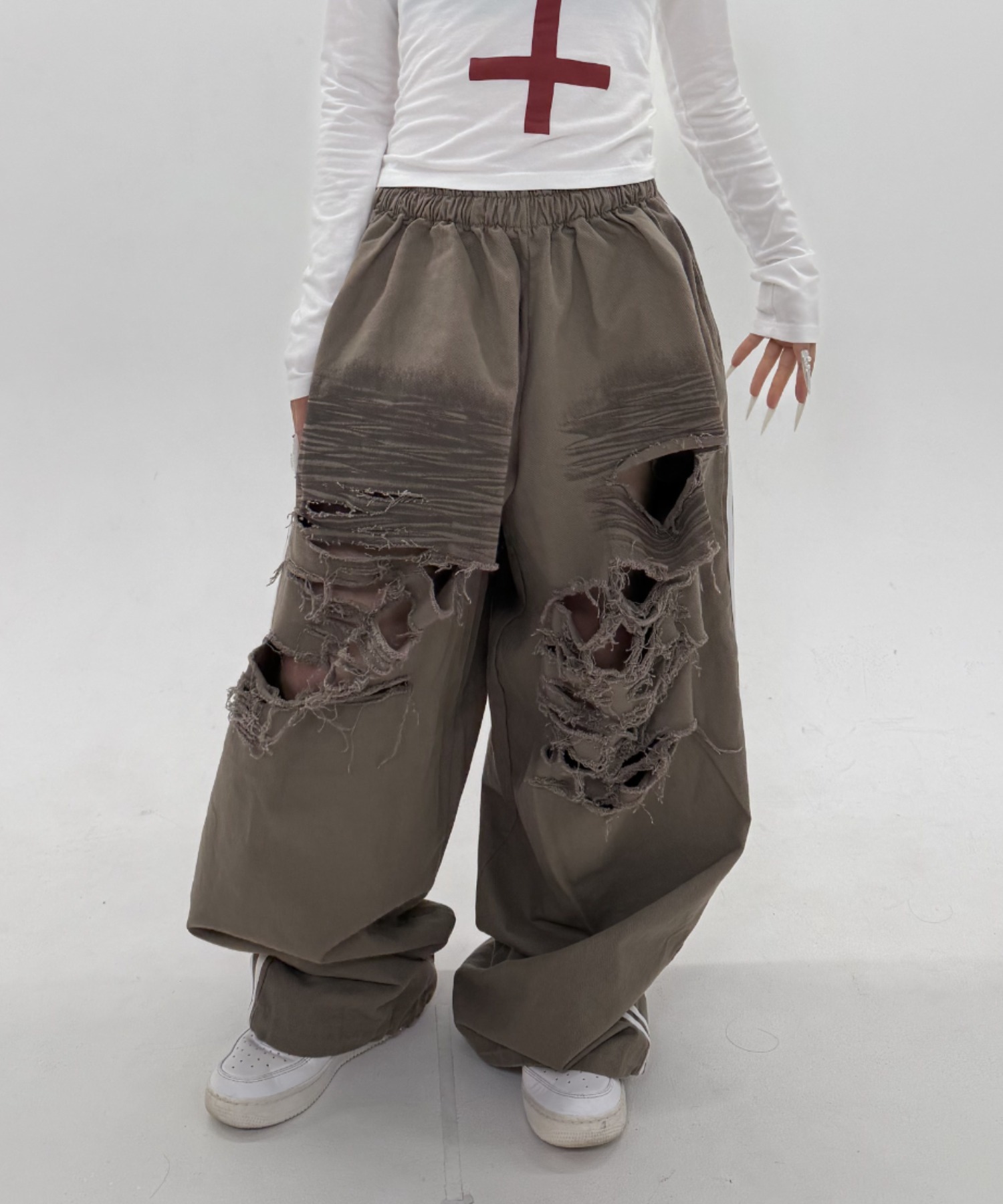 A'GEM/9 × .kom 『.KOM/ドットケーオーエム』Destroy Track Pants