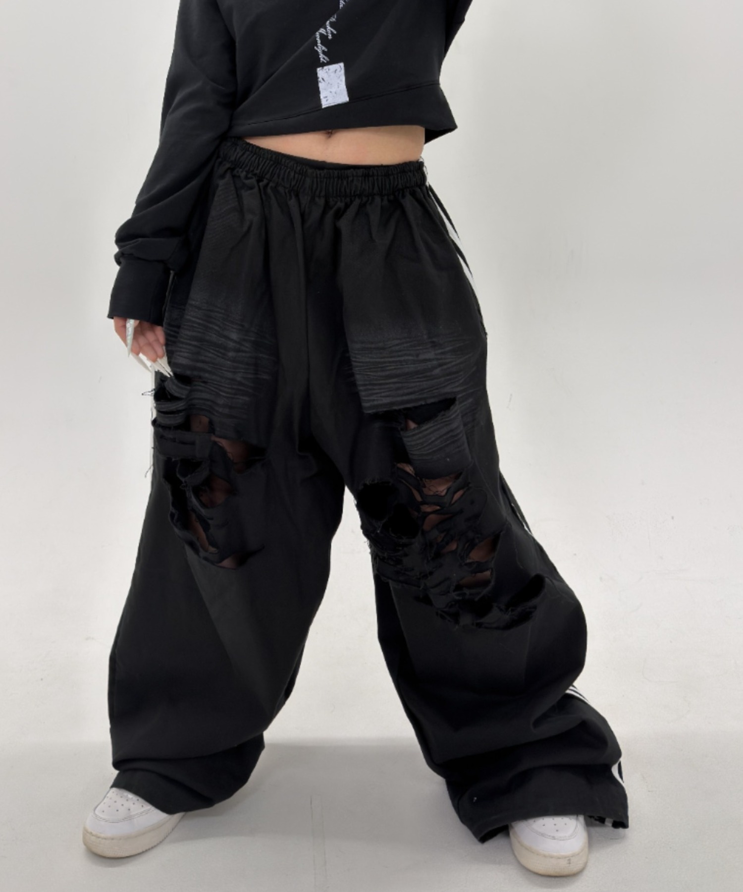 A'GEM/9 × .kom 『.KOM/ドットケーオーエム』Destroy Track Pants