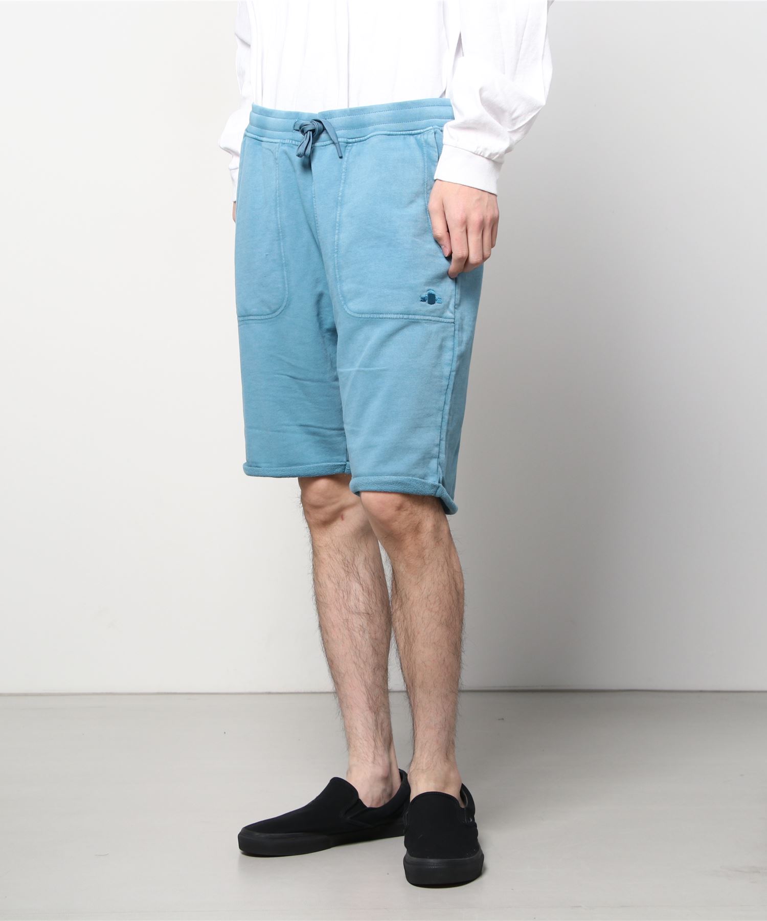 Replayガーメントダイ オーガニックコットンスウェットショーツ 可愛いクリスマスツリーやギフトが