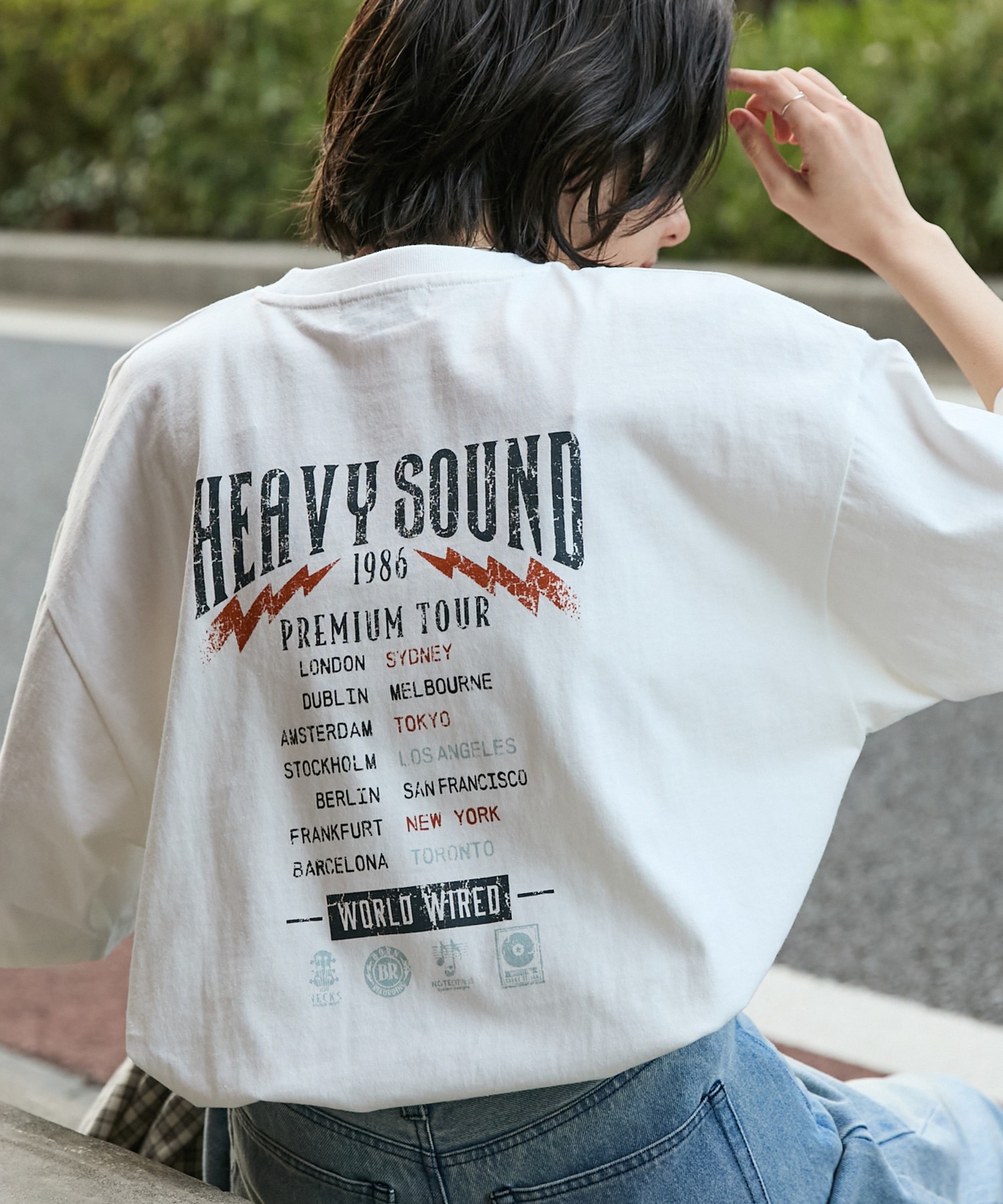 マ*郎様 Off Course 公式 半袖Tシャツ 黒 / 匿名配送 ツアーグラフィックデザイン ルーズ半袖Tシャツ MONO-MART│MONO-MART