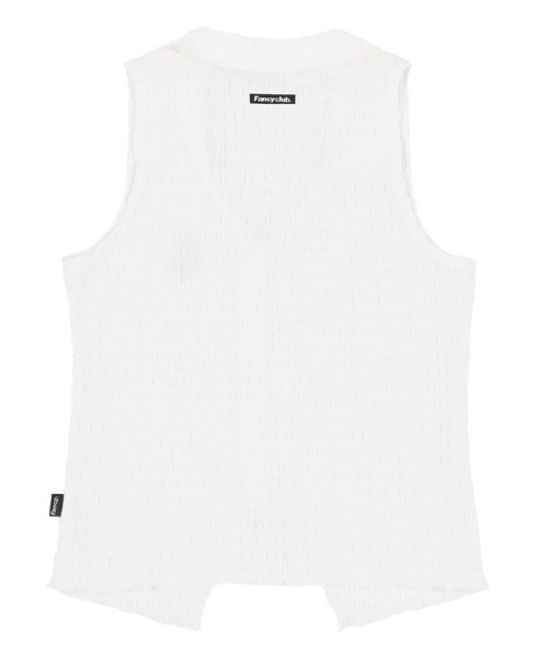 ブラウス シャツ A'GEM/9 × .kom「 FANCY CLUB/ファンシークラブ」CRIMPY COLLAR OPEN SLEEVELESS/ A'GEM/9 × .kom『 FANCY CLUB/ファンシークラブ』CRIMPY COLLAR
