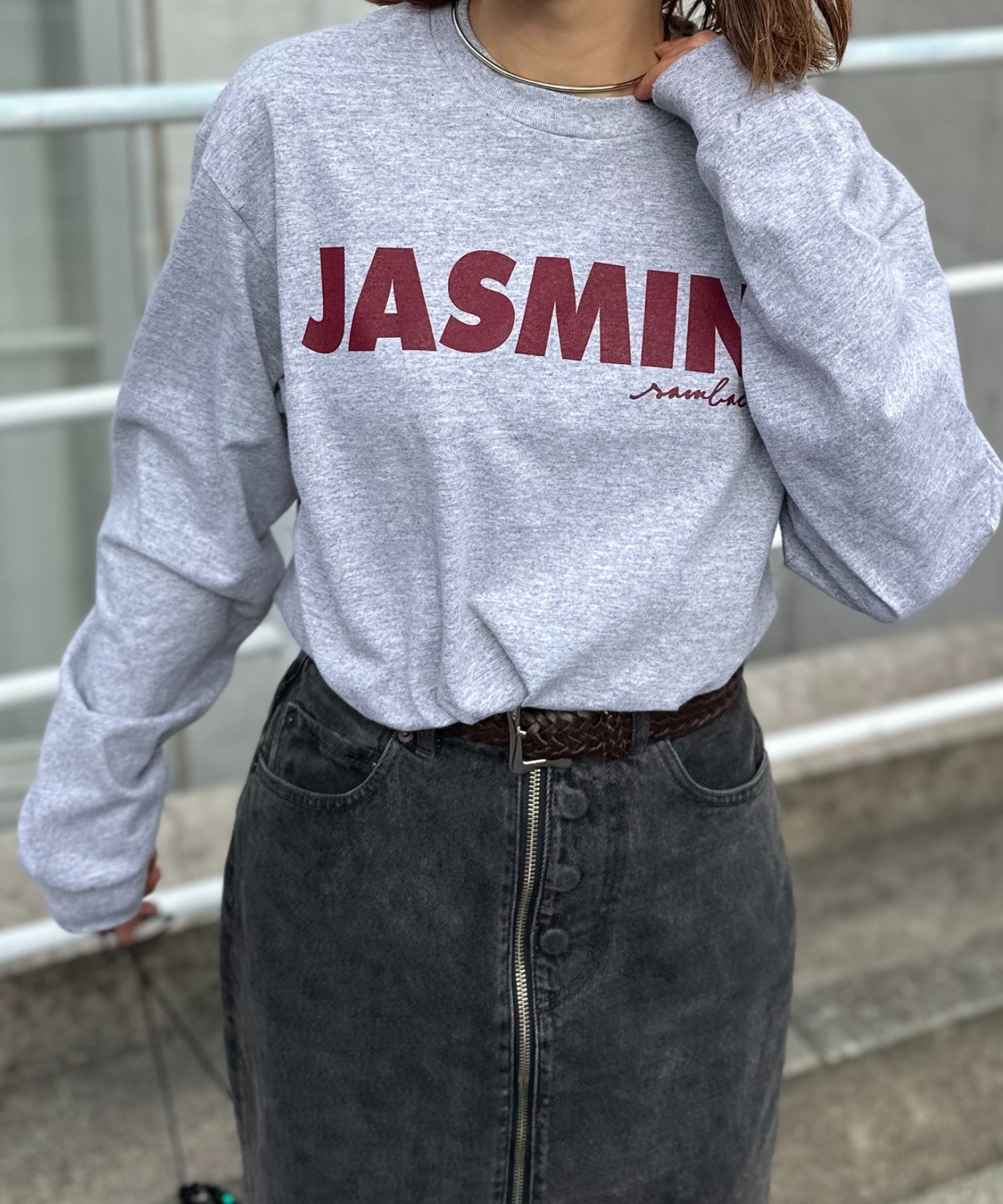 杢グレー
model:154cm 着用サイズ:M