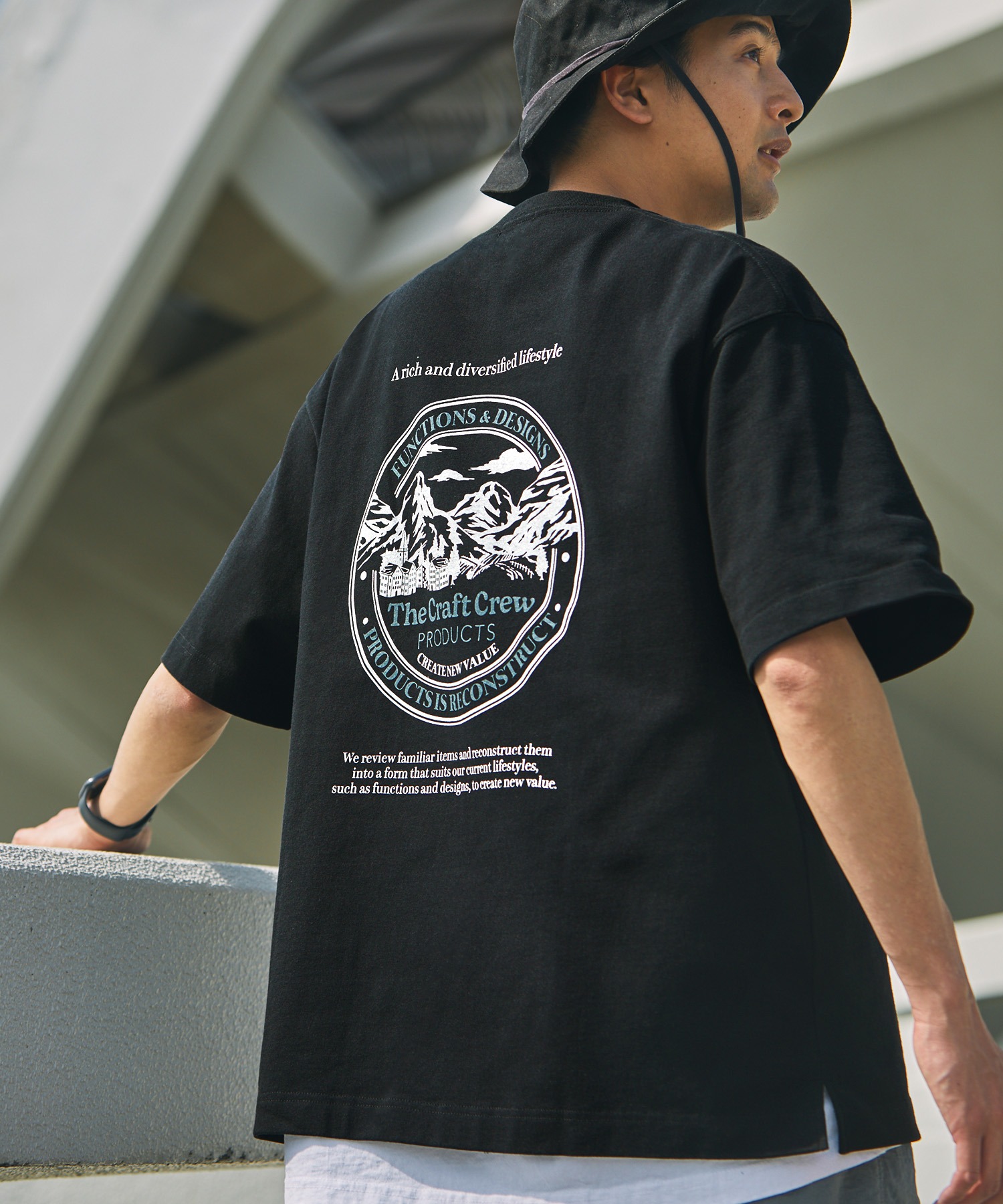 THE CRAFT CREW PRODUCTS】ヘビーウェイトファンクショナルファブリック ビッグシルエット バックプリントクルーネック半袖Tシャツ  / 抗菌・防臭 THE CRAFT CREW PRODUCTS│MONO-MART [モノマート] 公式オンラインストア