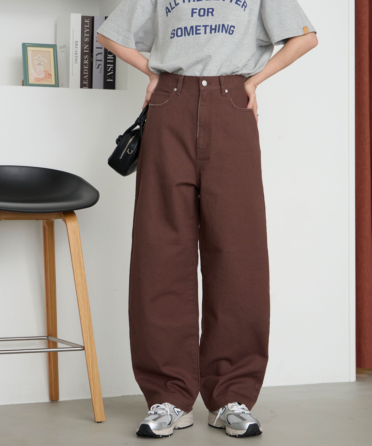 サステナブル】クイックドライ ワイドストレートデニムパンツ【THE