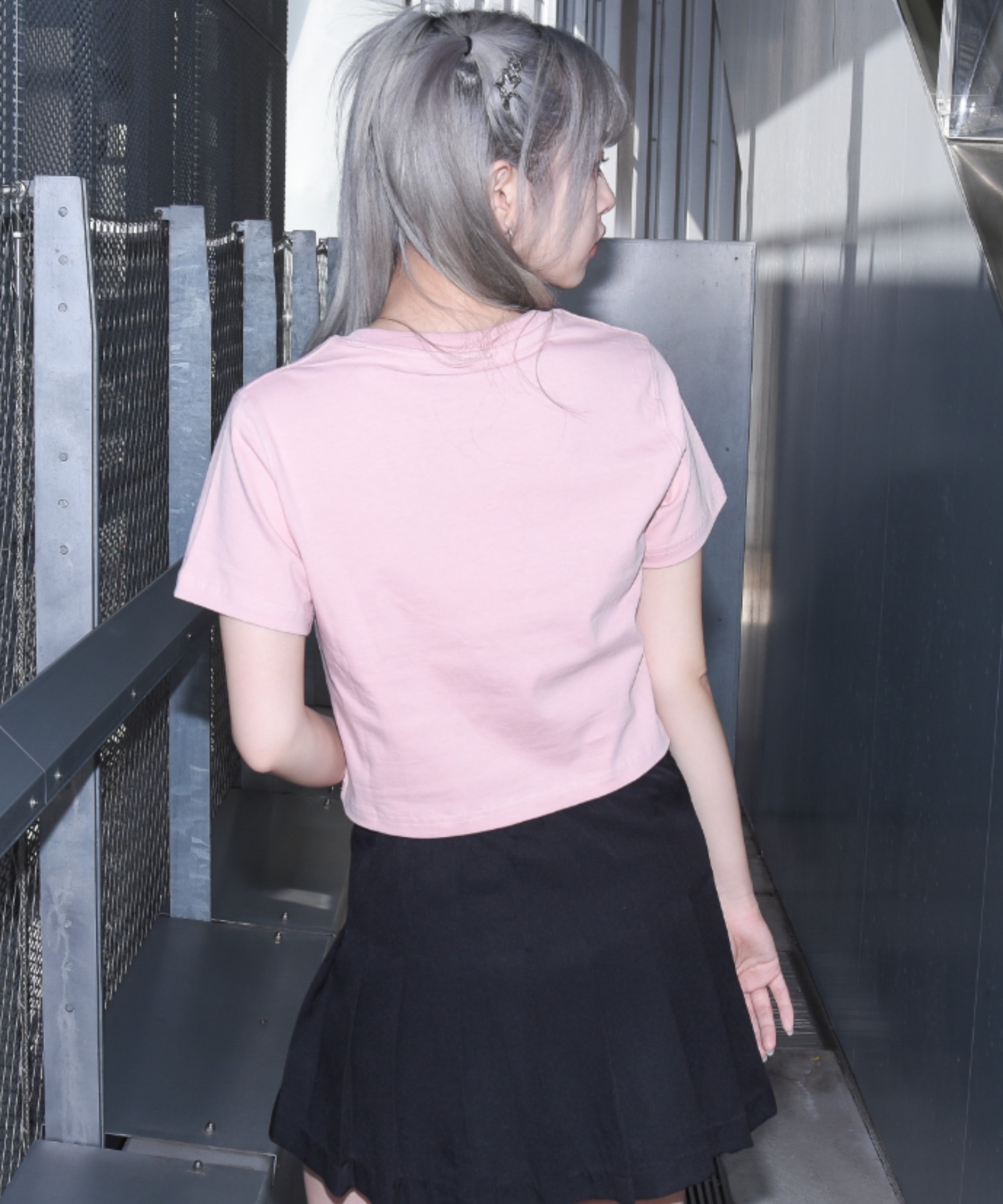 OY/オーワイ』BLACK CAT CROP/ブラックキャット クロップ 半袖