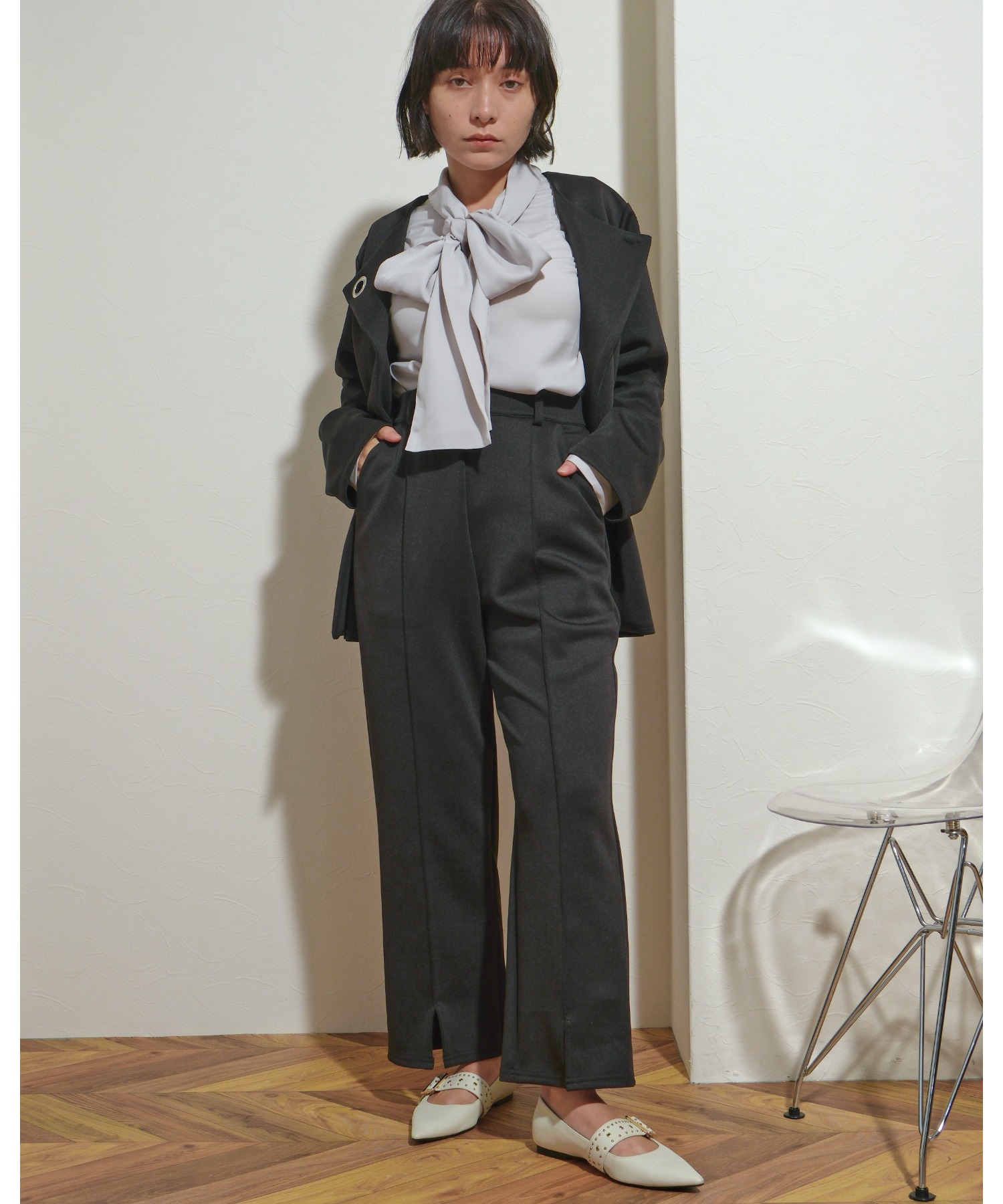 セットアップ対応】ポンチフロントスリットPT Palm Riche│Eimee Law