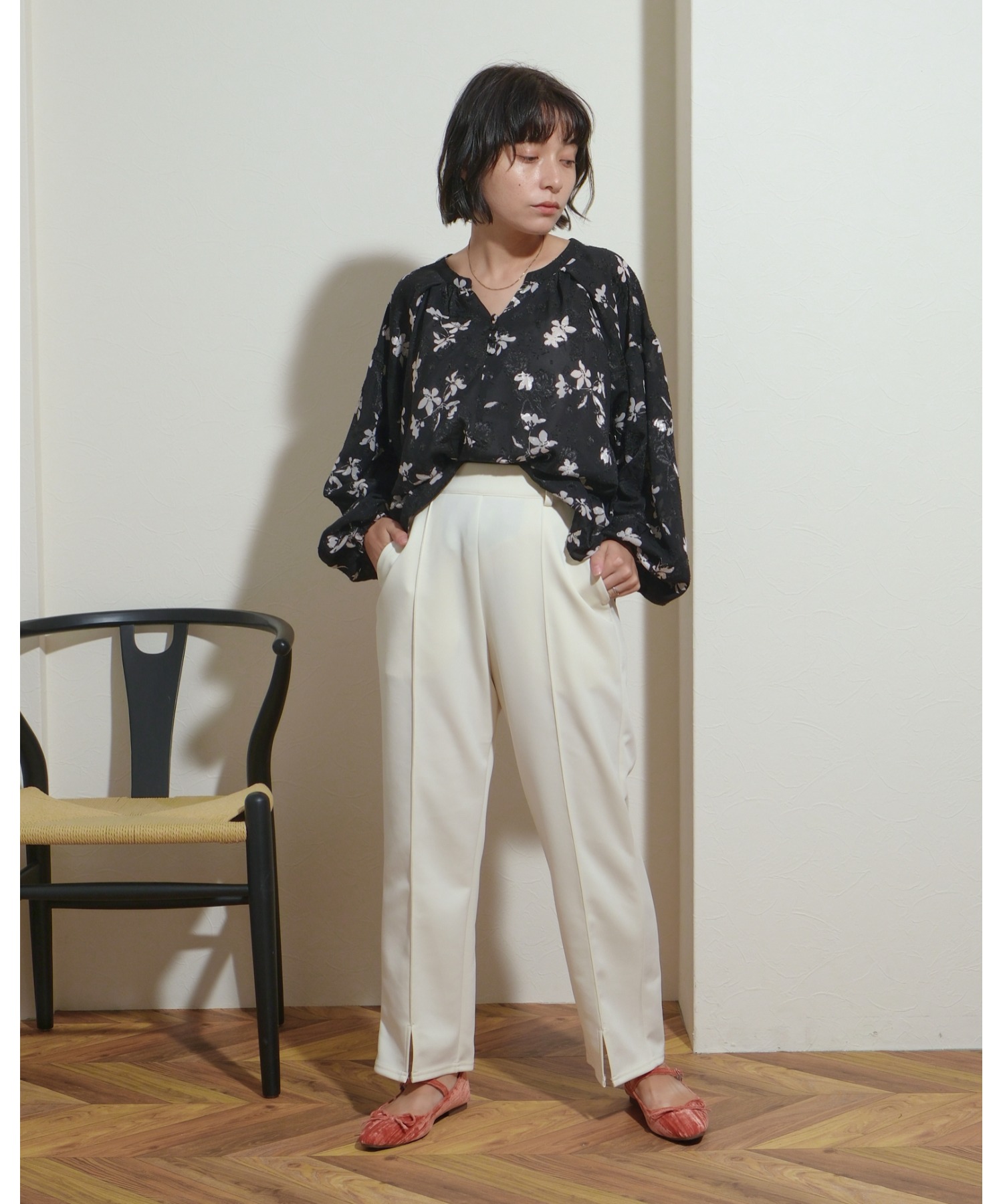 セットアップ対応】ポンチフロントスリットPT Palm Riche│Eimee Law