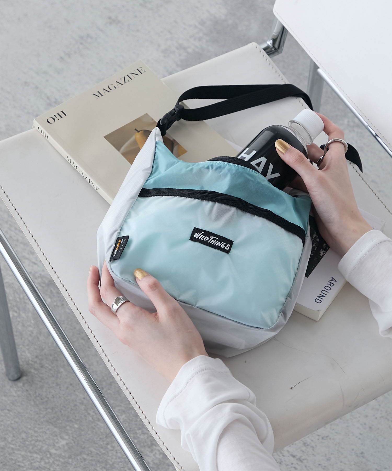 韓国おしゃれ【haag】a tiny carry set Black Girls' Two-Way Zip Quilted Bag - CHARLES & KEITH
