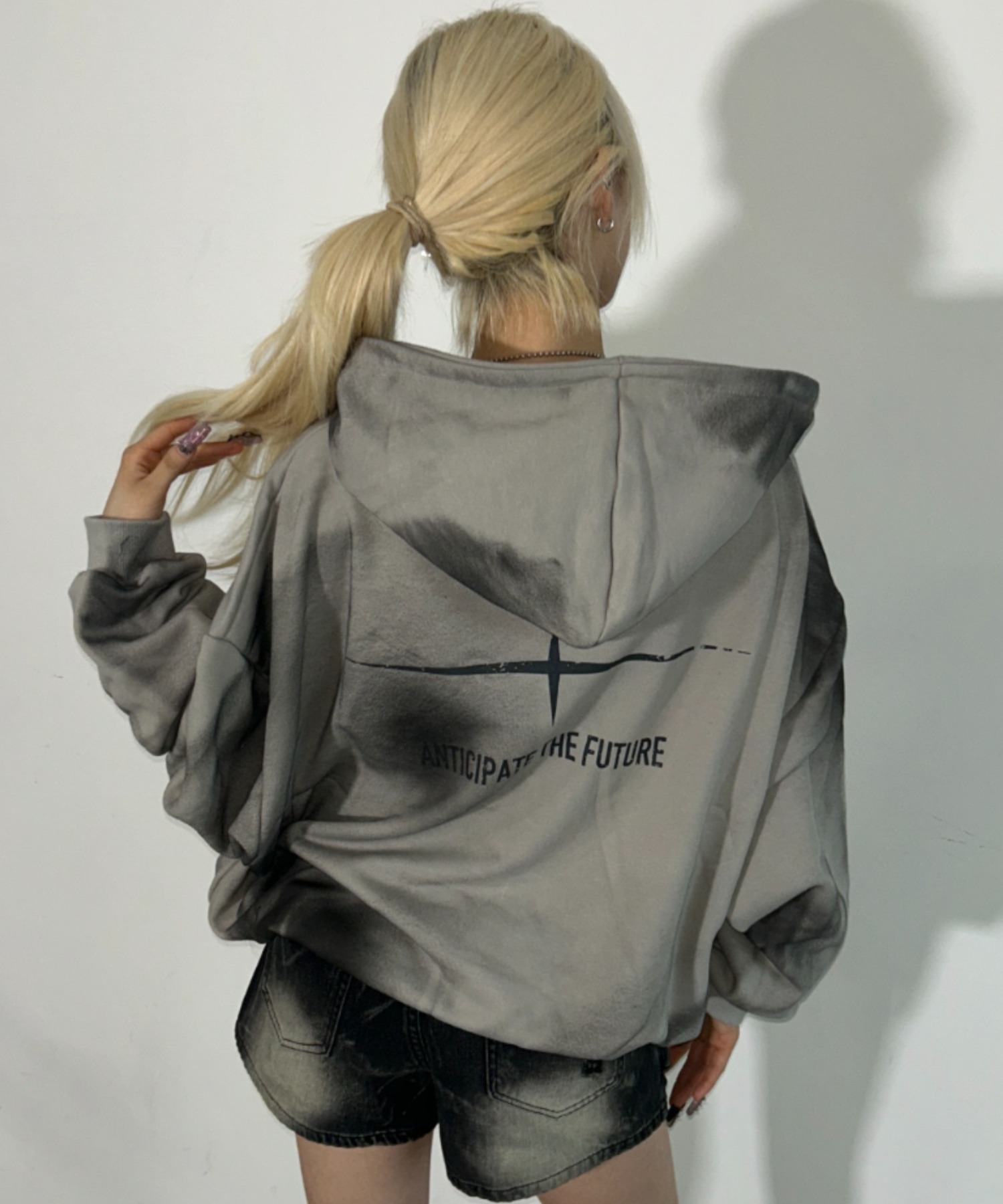 A'GEM/9 × .kom 『ARULE/アルール』Spray Zip Hoodie/スプレー