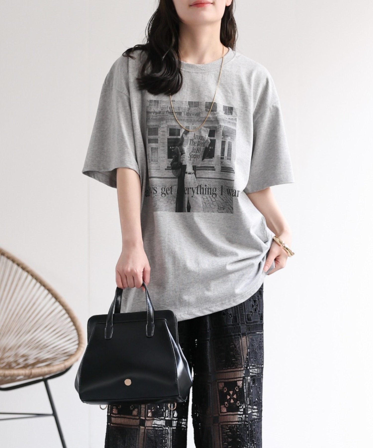 model：156cm 着用サイズ：FREE