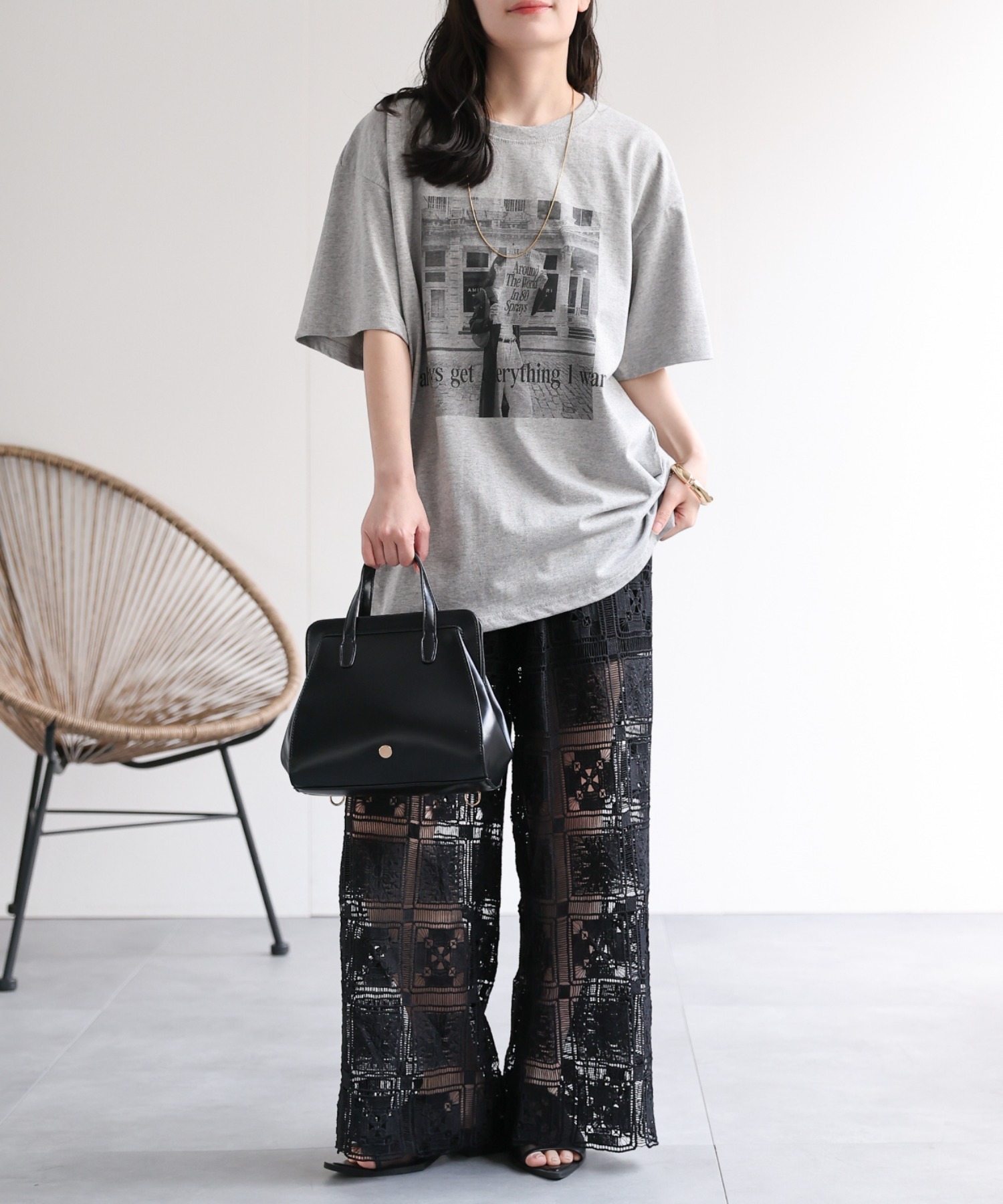 model：156cm 着用サイズ：FREE