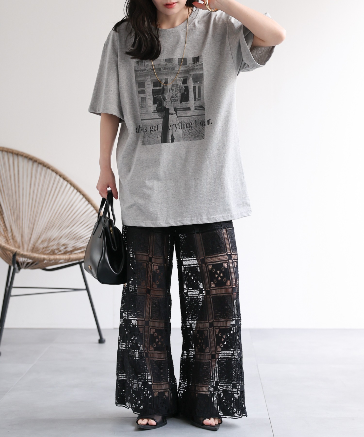 model：156cm 着用サイズ：FREE